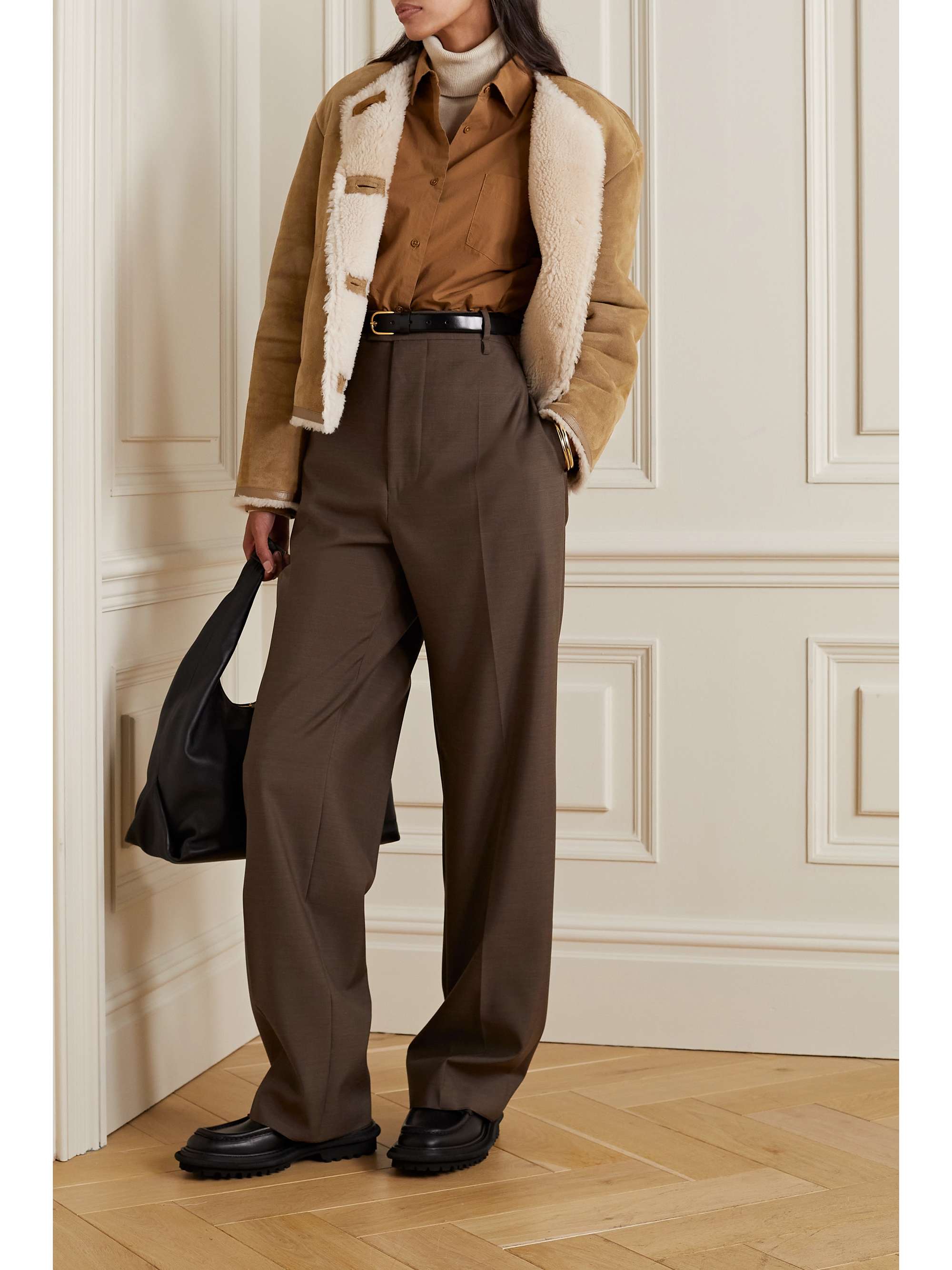 nili lotan shearling coat