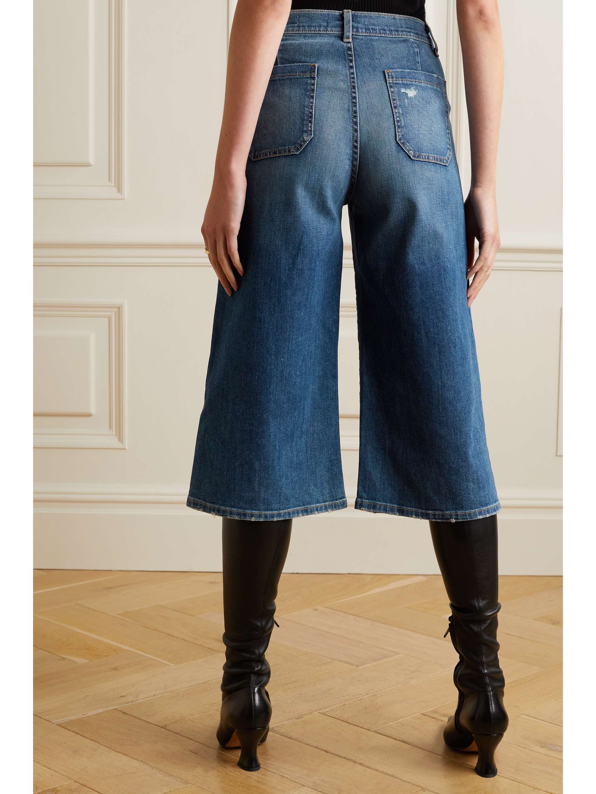 NILI LOTAN Vienne denim culottes