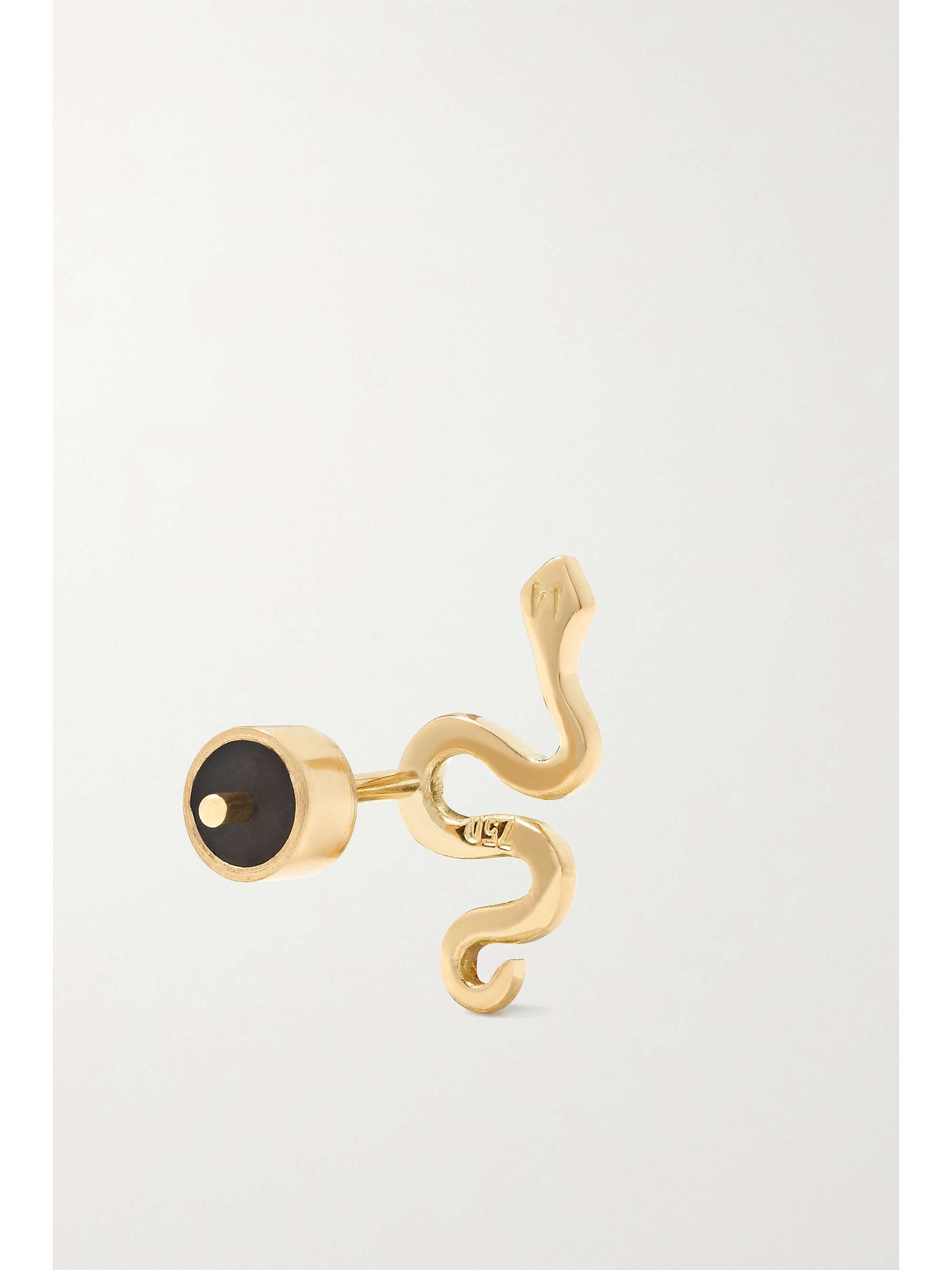 ILEANA MAKRI Little Snake 18-karat gold, diamond and tsavorite earrings