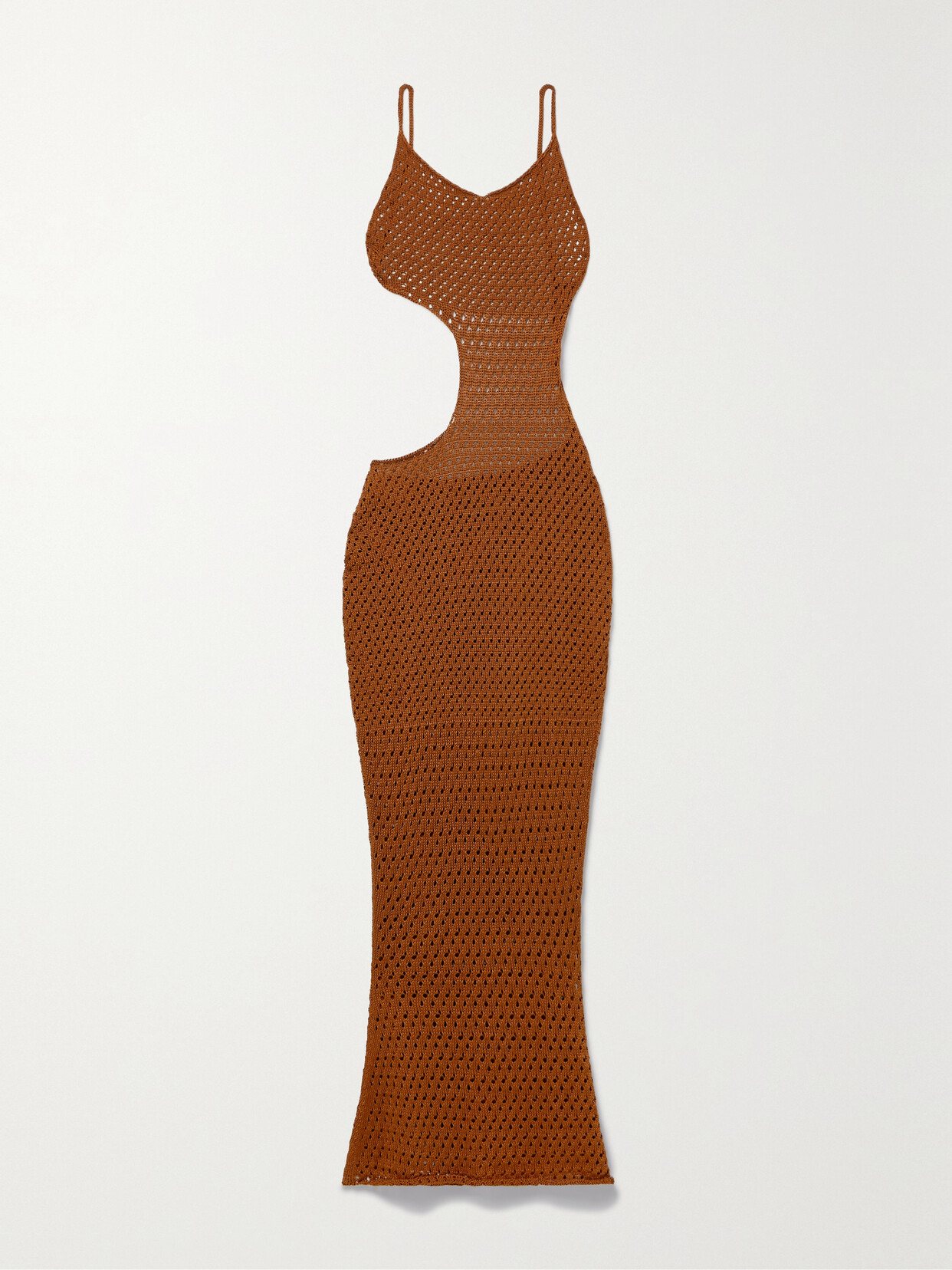 Savannah Morrow - + Net Sustain Tiva Open-back Crocheted Pima Cotton Maxi Dress - Brown