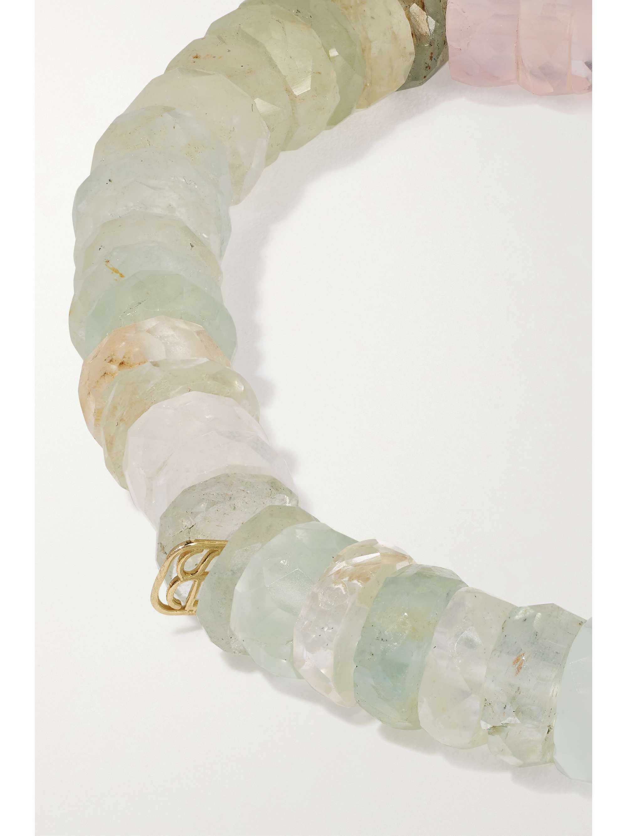 SYDNEY EVAN Whale 14-karat gold, aquamarine and diamond bracelet