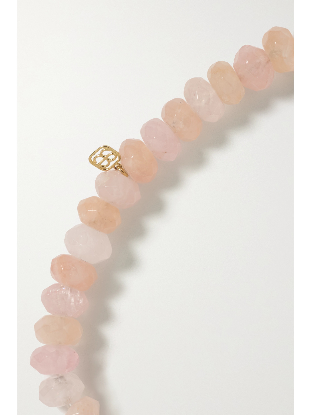 Shop Sydney Evan Clownfish 14-karat Gold, Morganite, Diamond And Enamel Bracelet In Pink