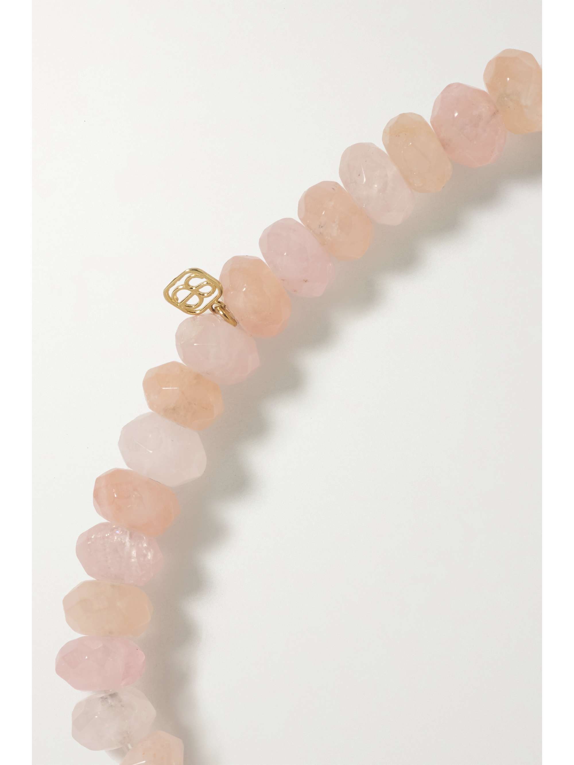 SYDNEY EVAN Clownfish 14-karat gold, morganite, diamond and enamel bracelet