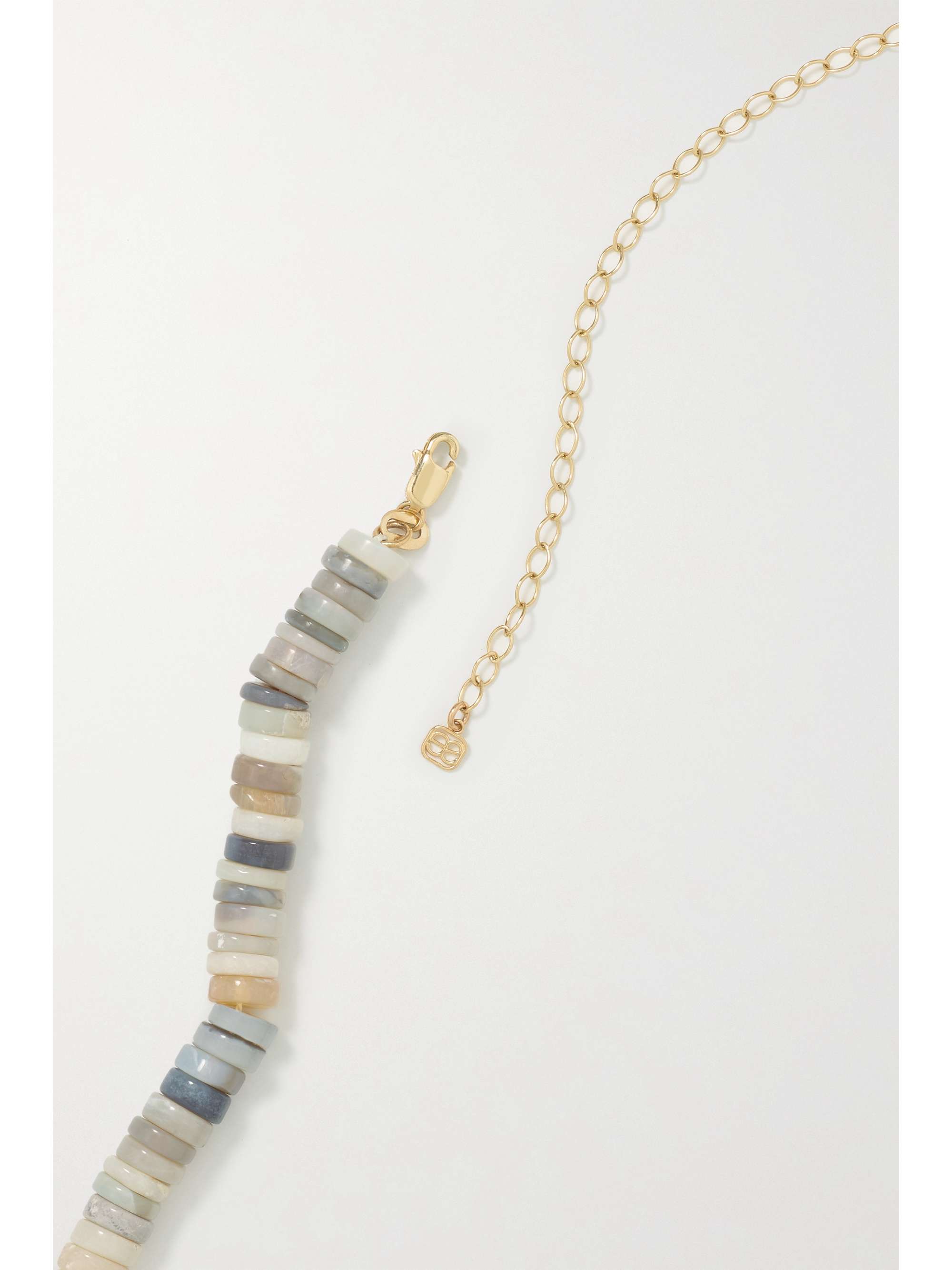 SYDNEY EVAN 14-karat gold, opal and diamond necklace