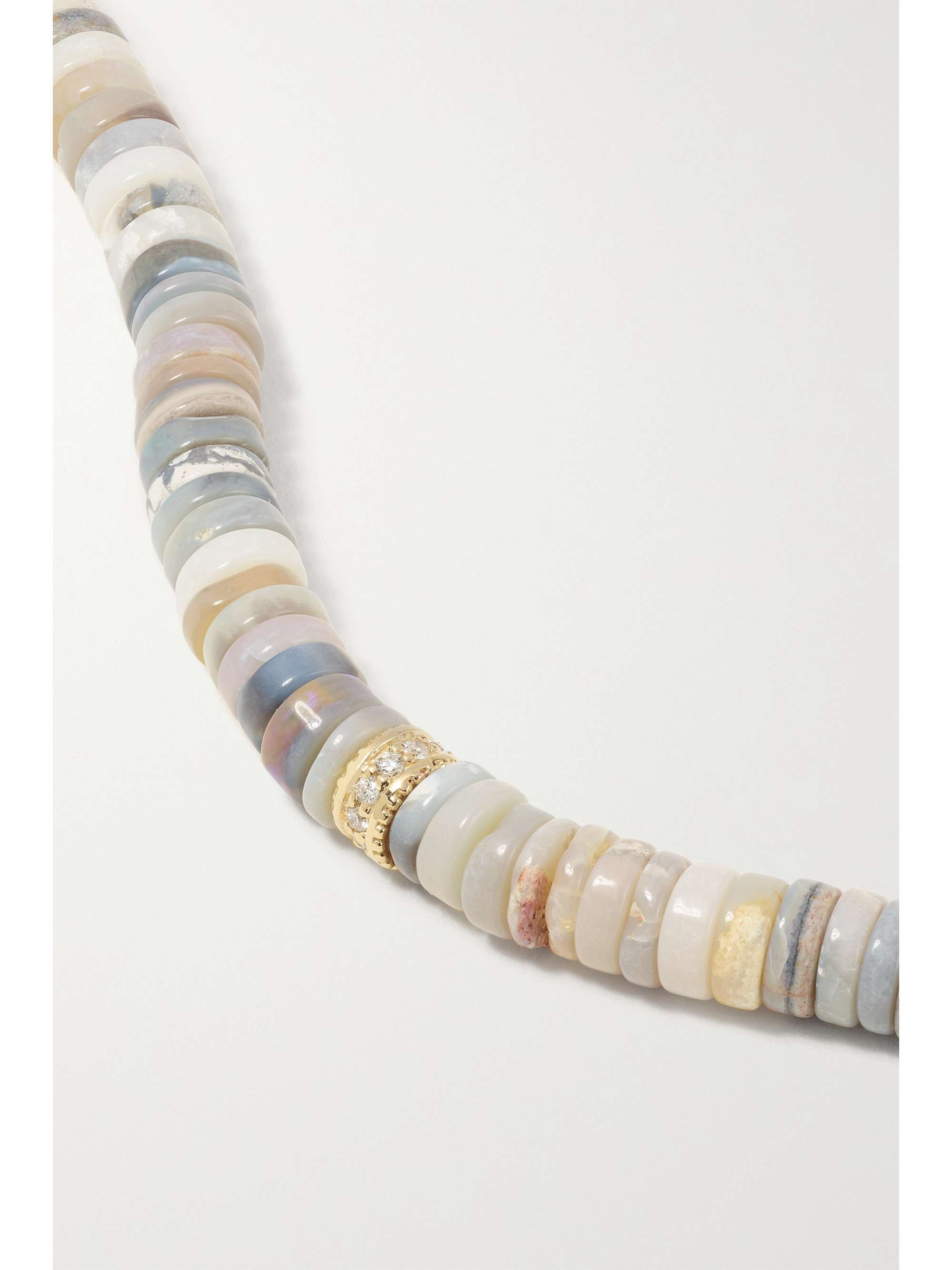 SYDNEY EVAN 14-karat gold, opal and diamond necklace