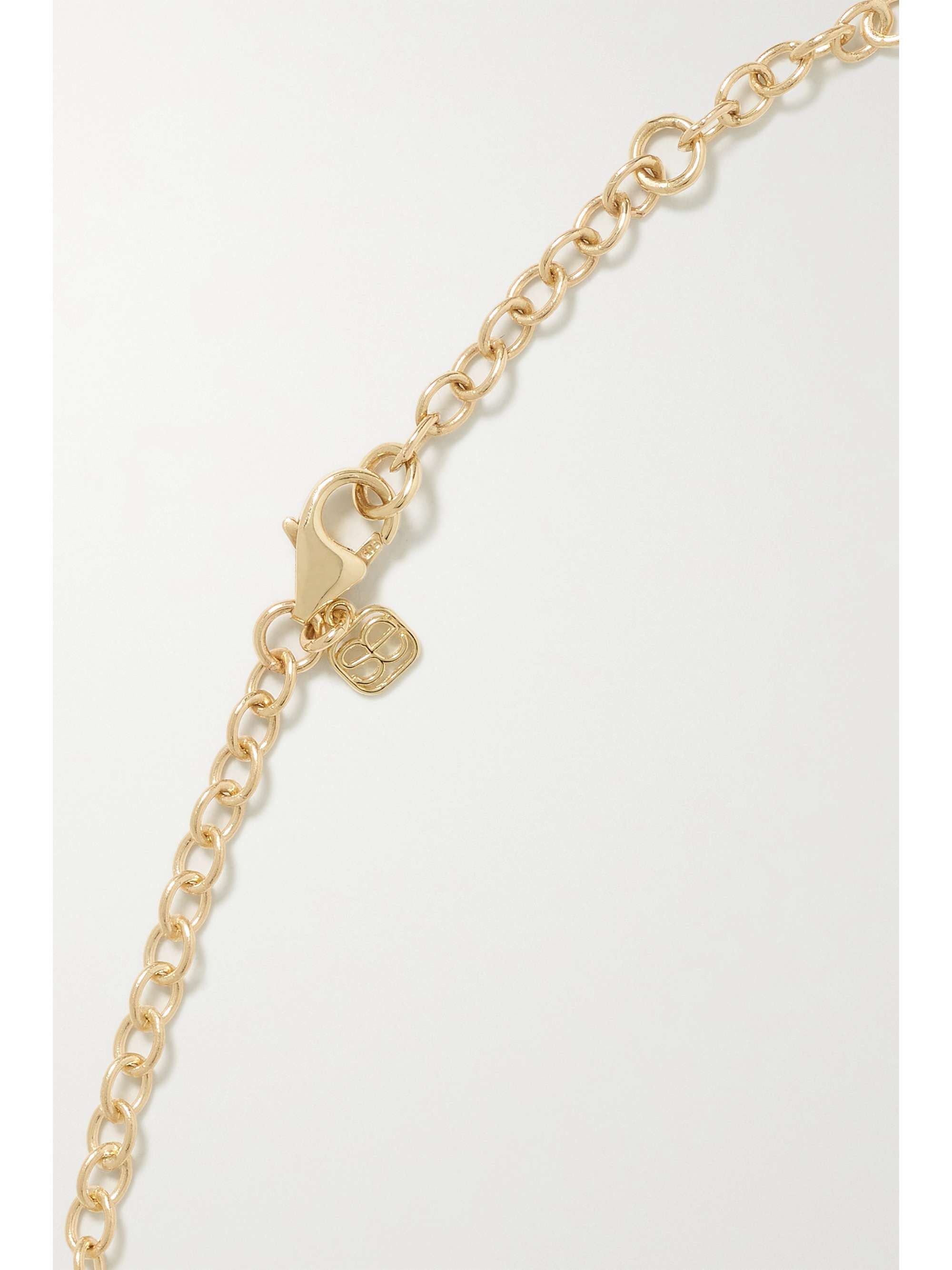 SYDNEY EVAN Small Evil Eye 14-karat gold diamond bracelet