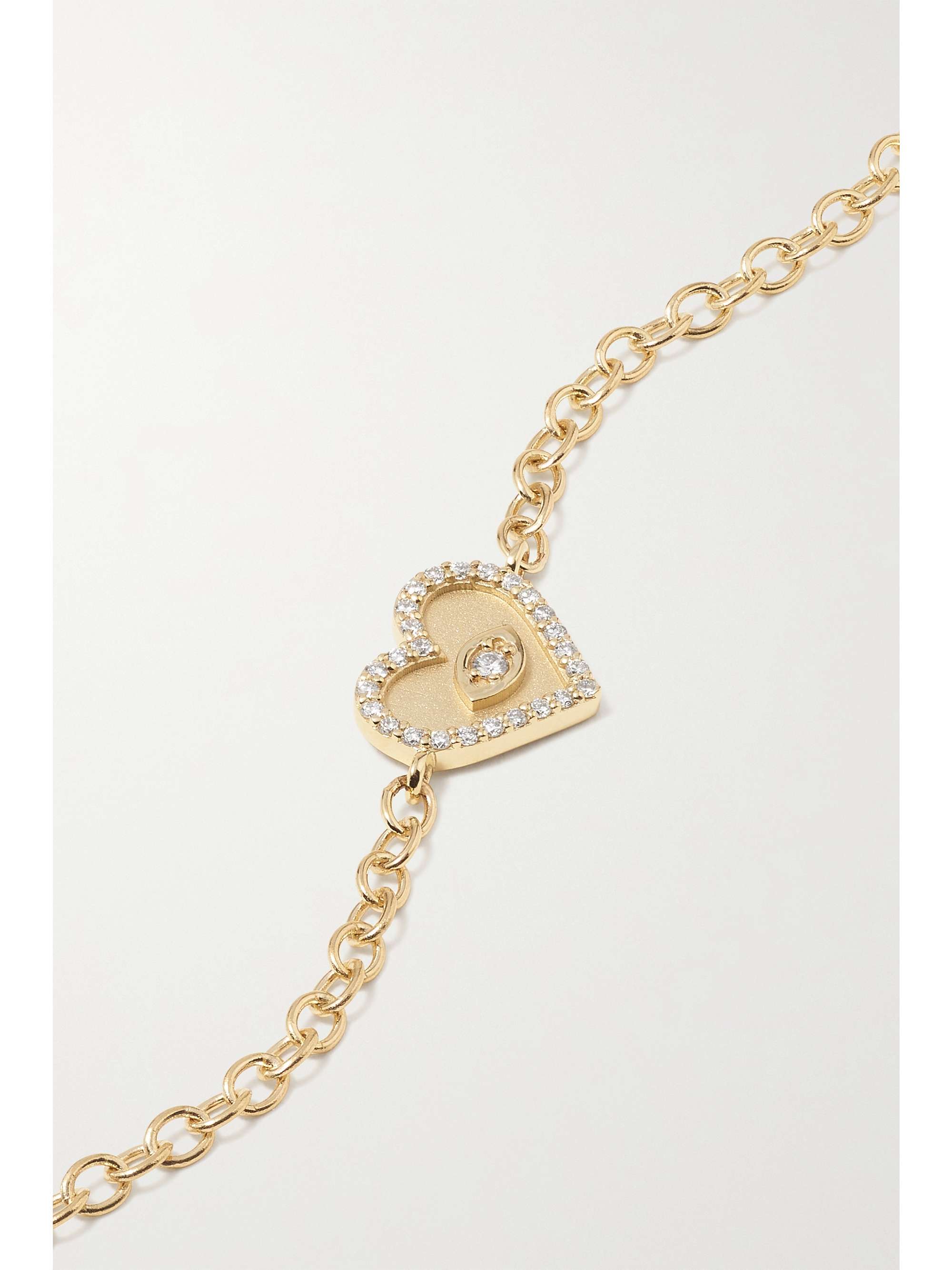SYDNEY EVAN Small Evil Eye 14-karat gold diamond bracelet
