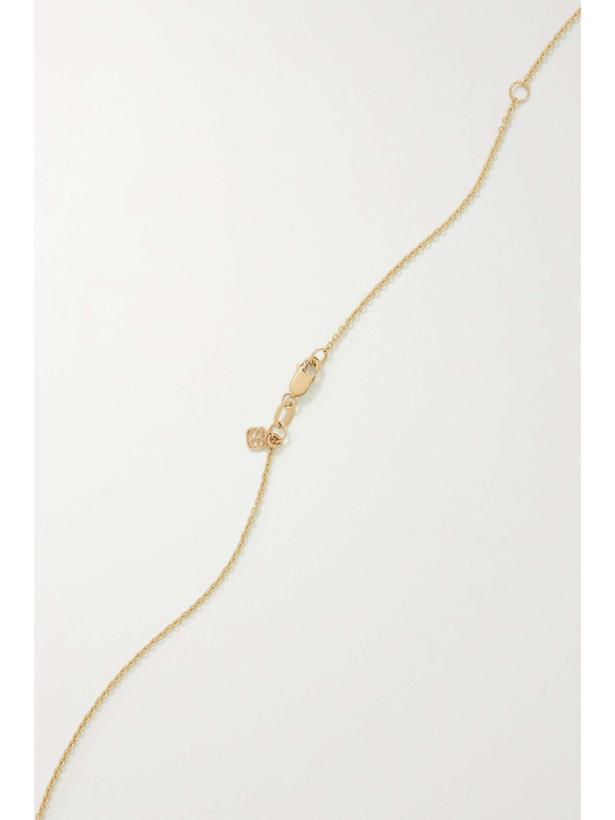 SYDNEY EVAN Cocktail Heart 14-karat gold diamond necklace