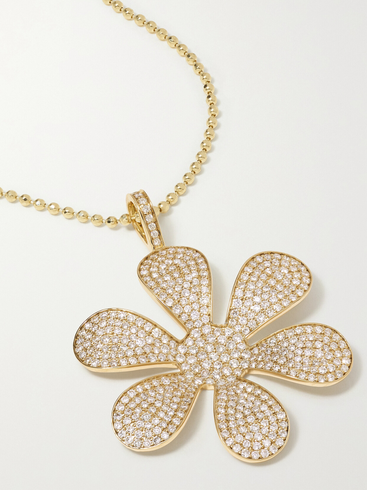 Sydney Evan Extra Large Daisy 14-karat  Diamond Necklace