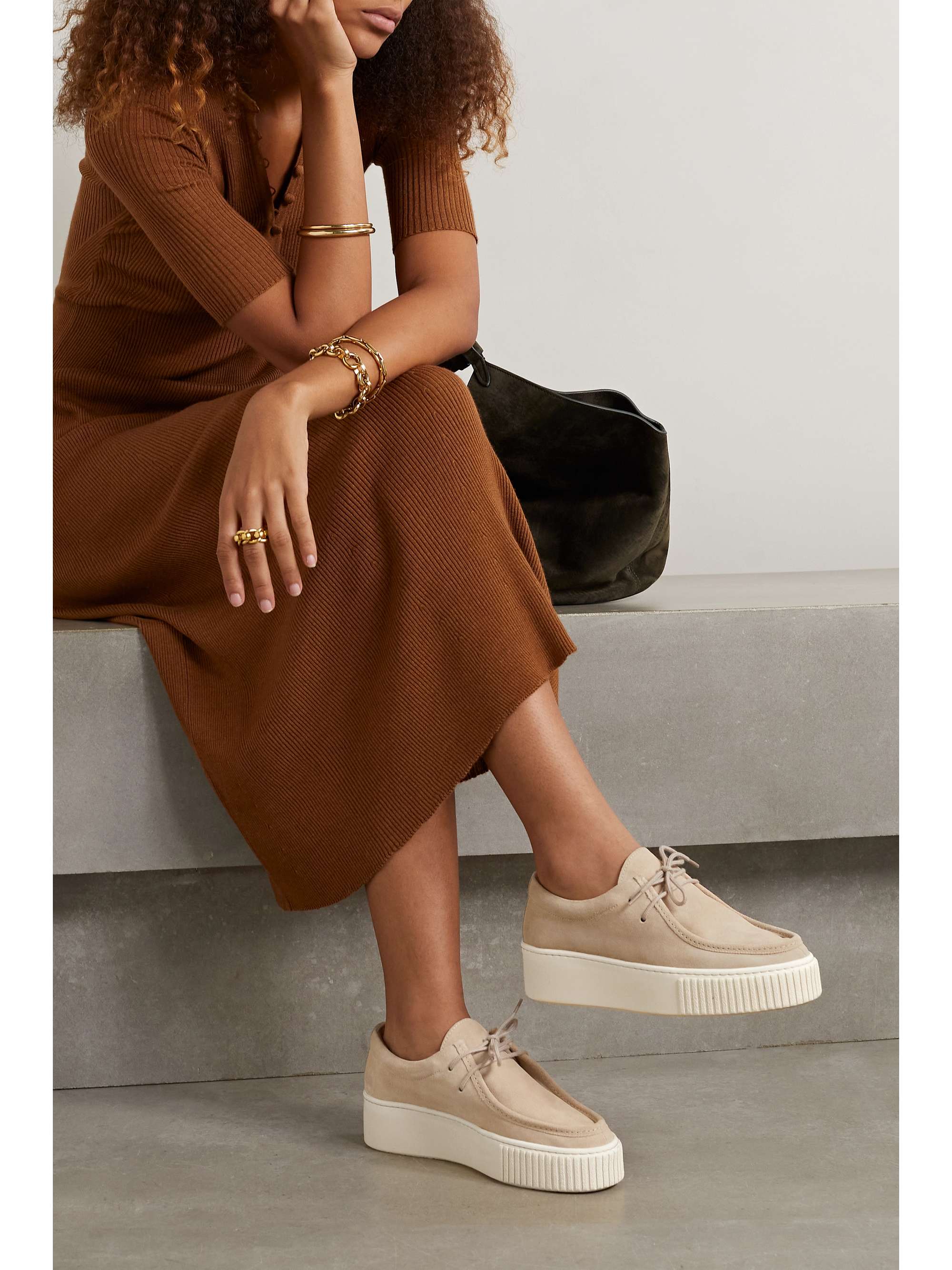 Beige Fontaina suede platform sneakers | GABRIELA HEARST | NET-A-PORTER