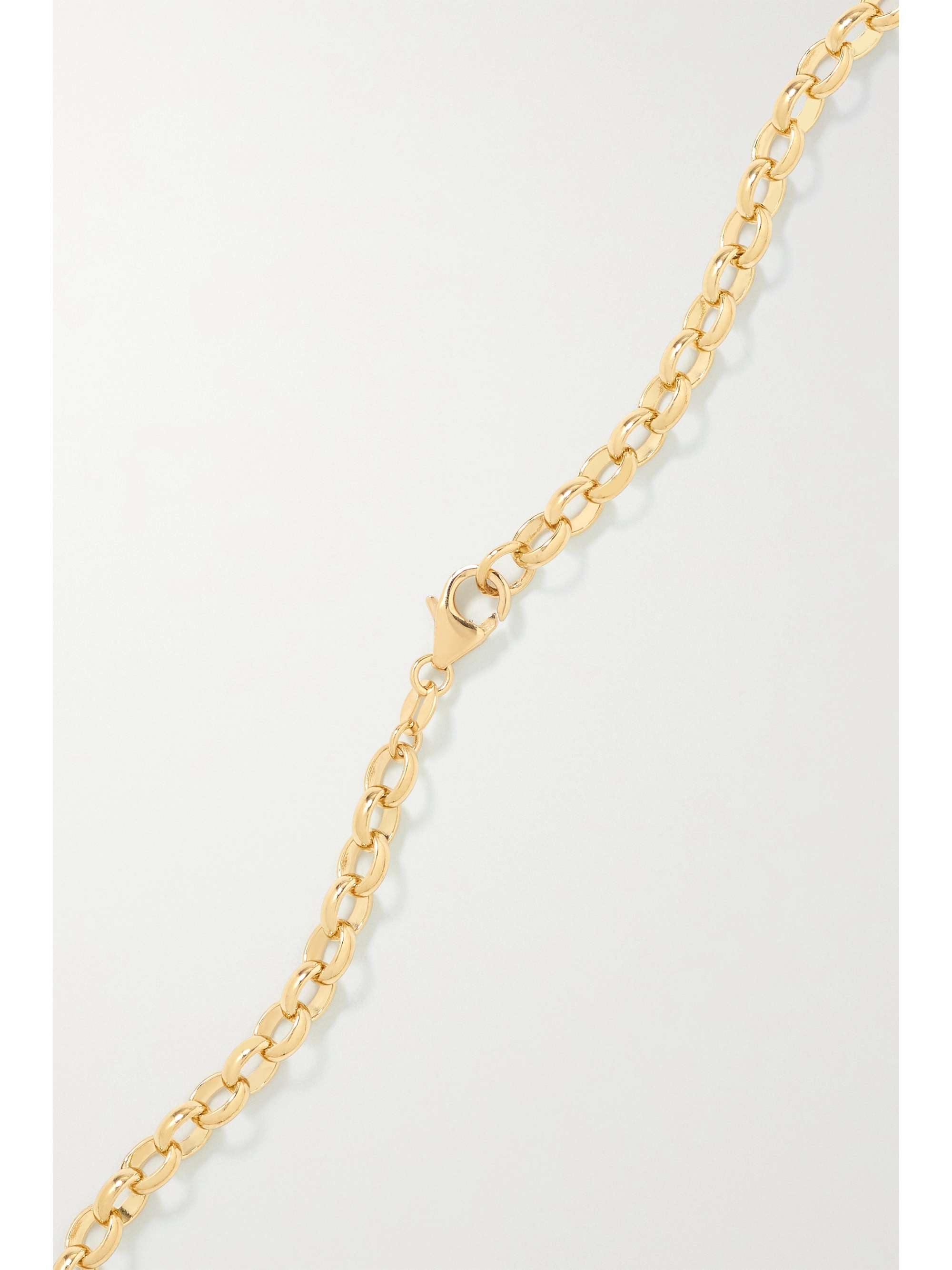 FOUNDRAE Wholeness 18-karat gold, quartz and diamond necklace