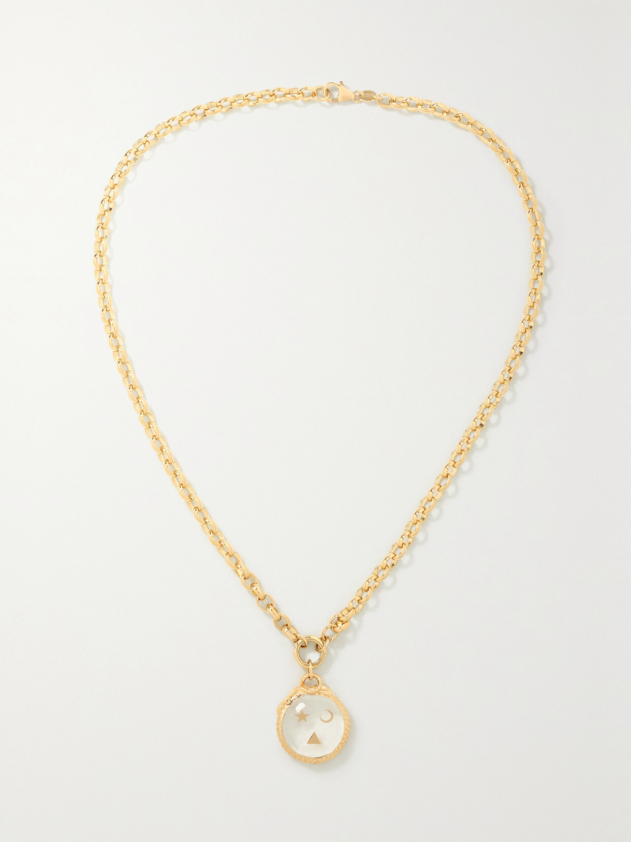 Foundrae - Wholeness 18-karat Gold, Quartz And Diamond Necklace - One size