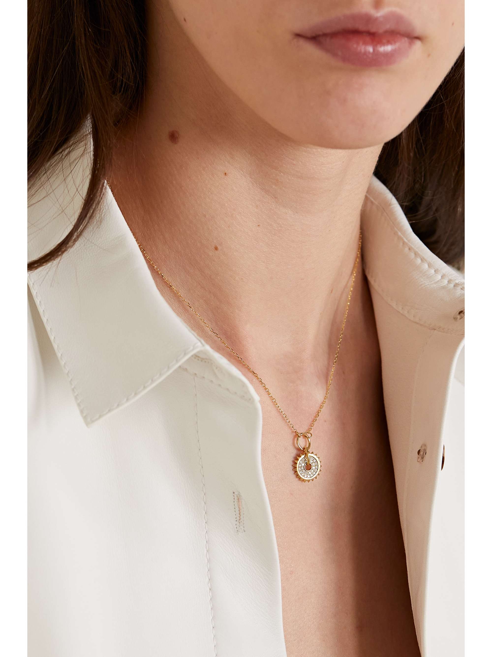 FOUNDRAE 18-karat gold diamond necklace