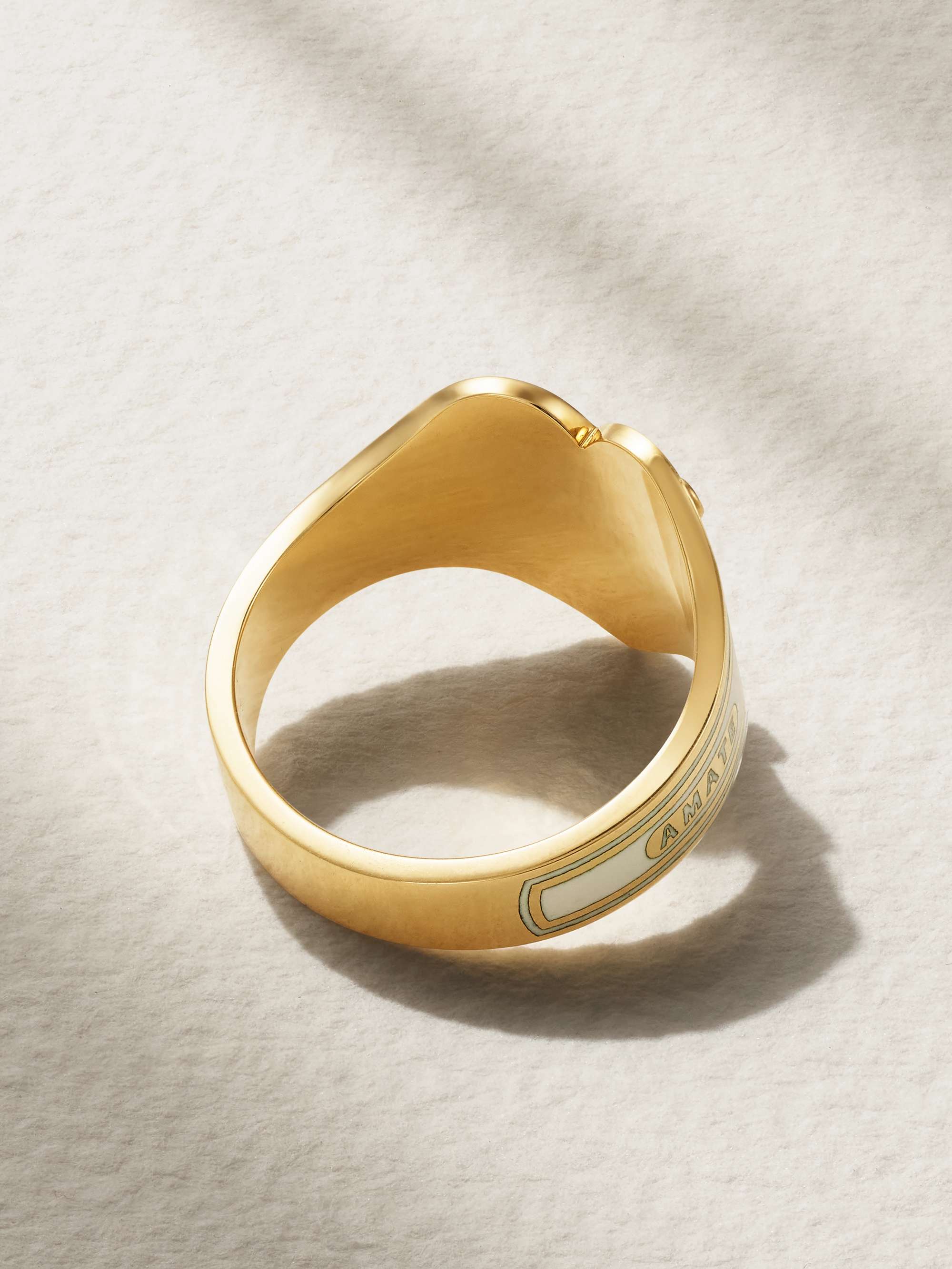 FOUNDRAE True Love 18-karat gold enamel ring
