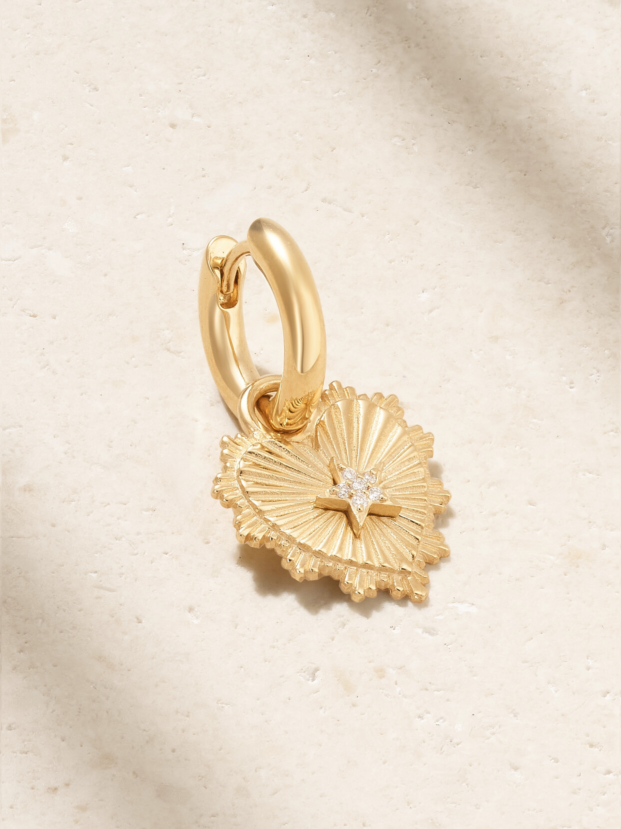 Foundrae - 18-karat Gold Diamond Single Earring - One size