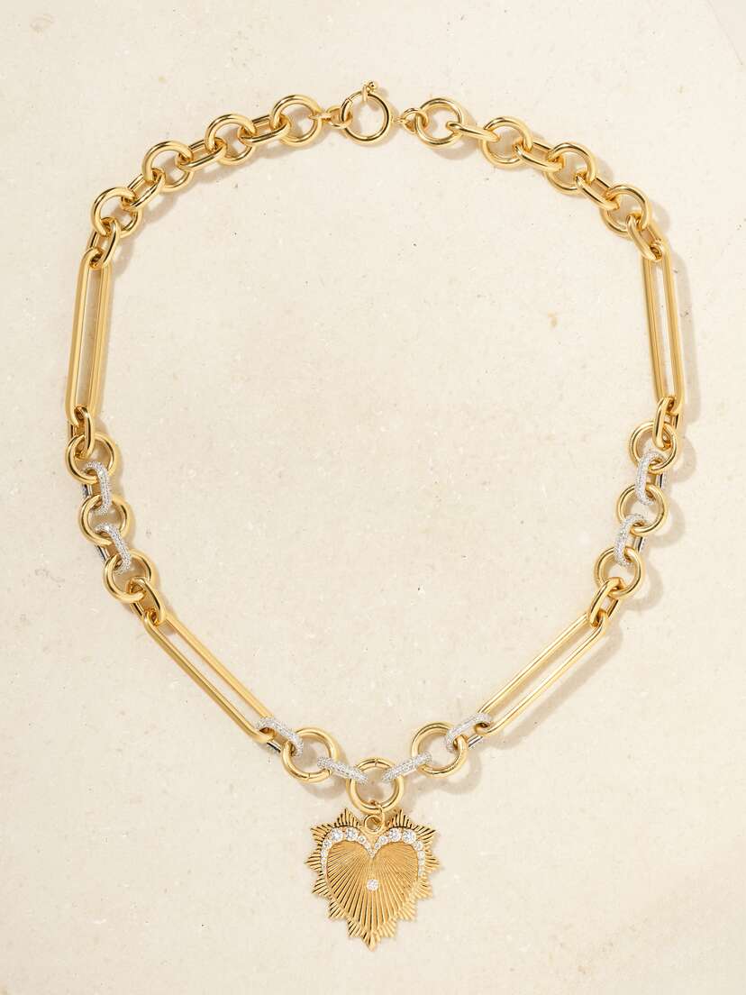 Foundrae Love 18-karat Gold Diamond Necklace