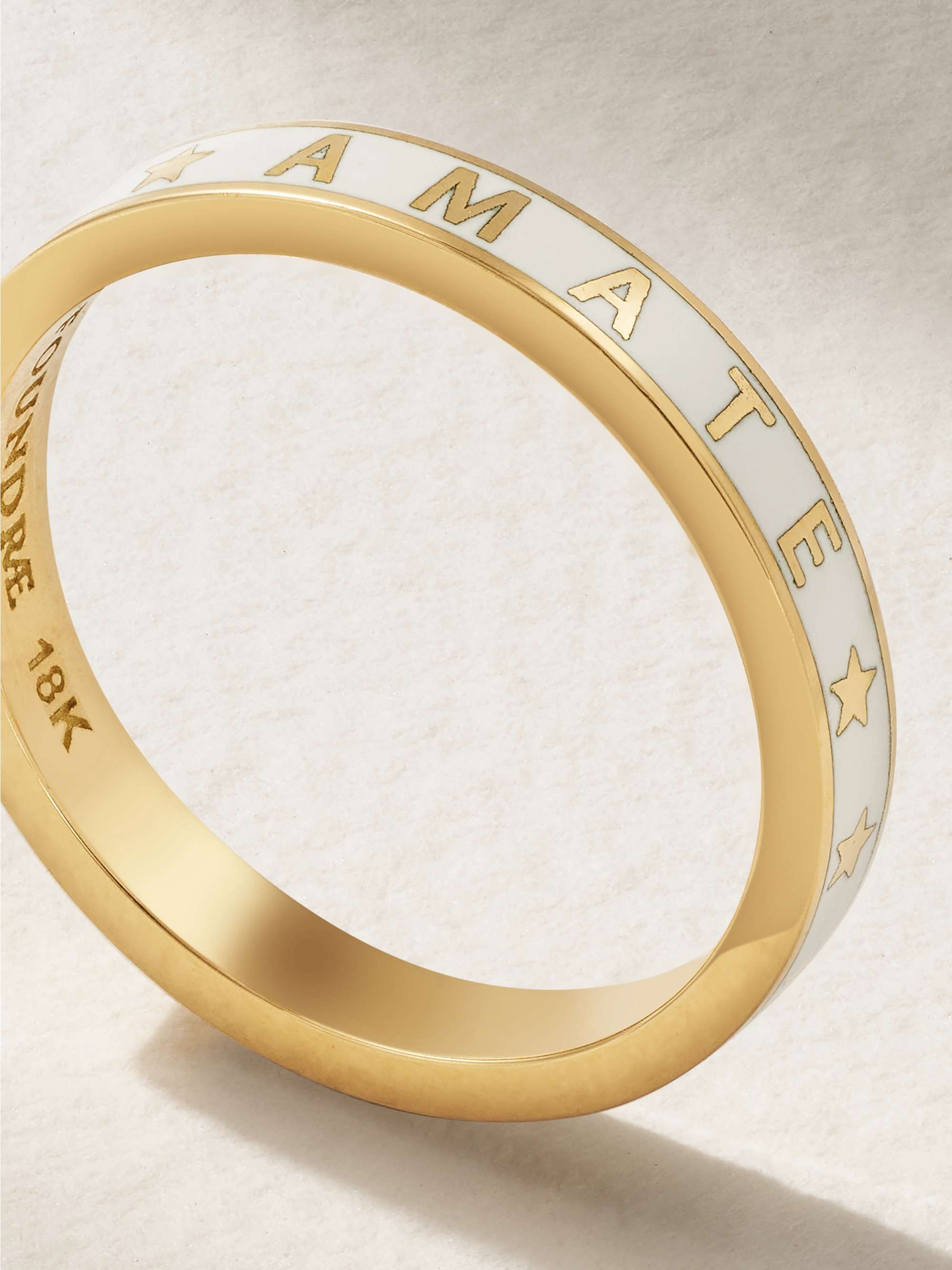 FOUNDRAE Amate 18-karat gold enamel ring