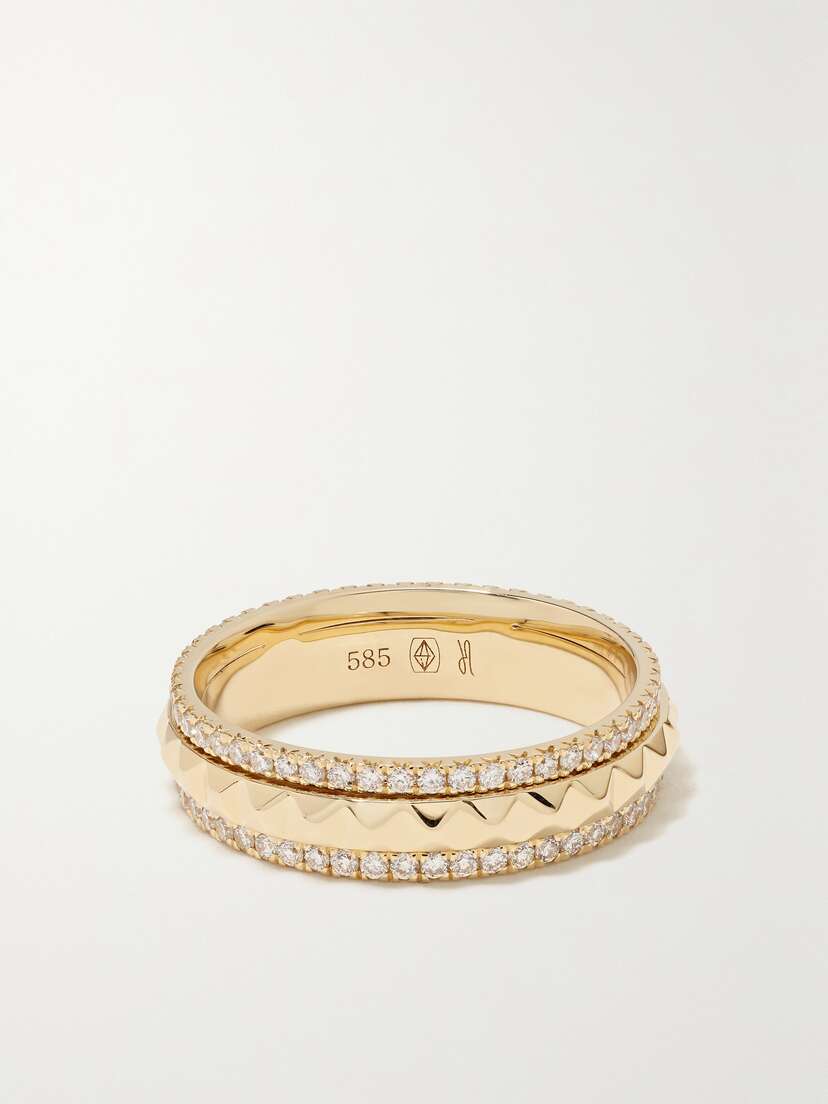 Jacquie Aiche 14-karat Gold Diamond Ring