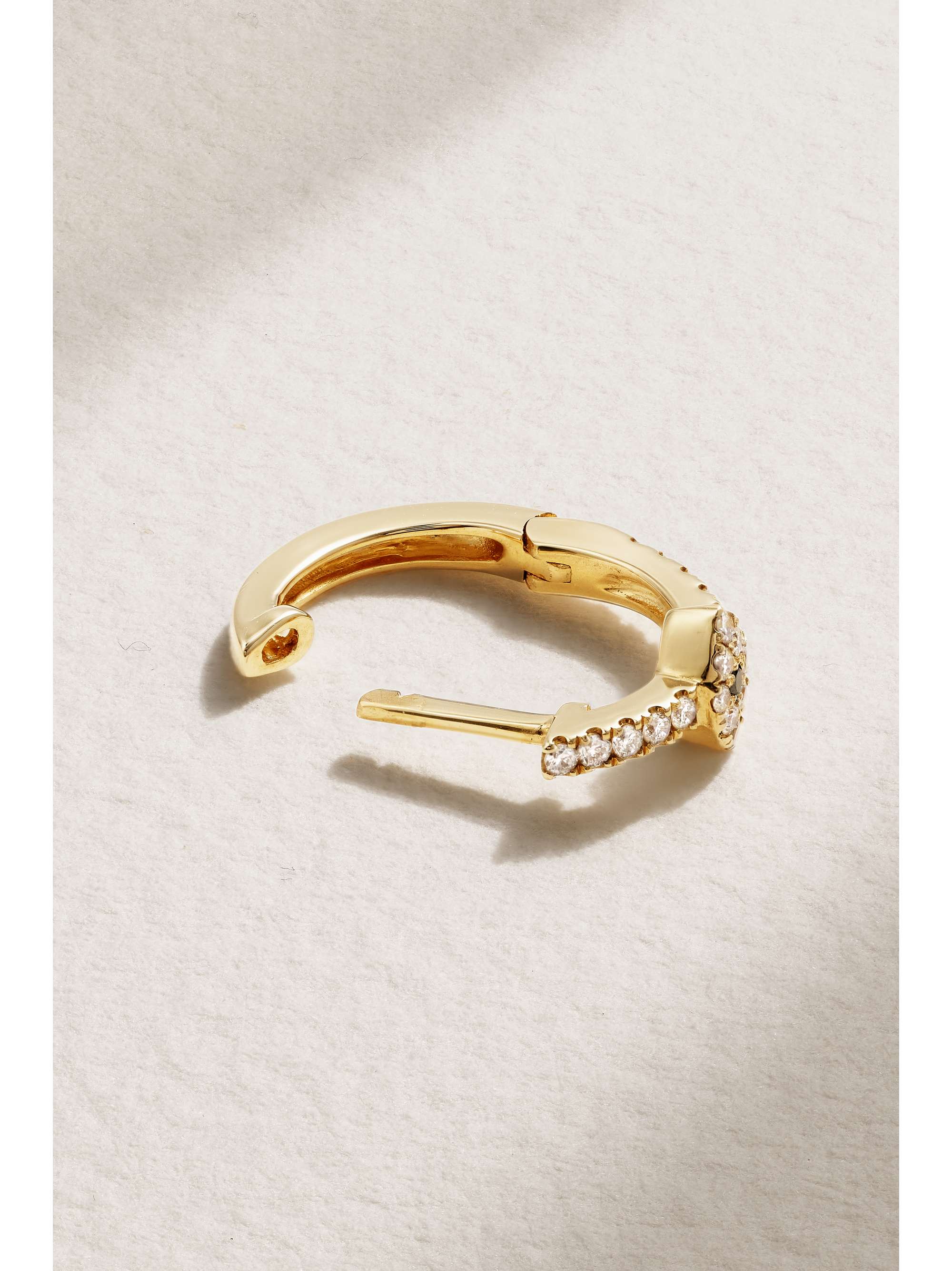 JACQUIE AICHE 14-karat gold diamond single hoop earring