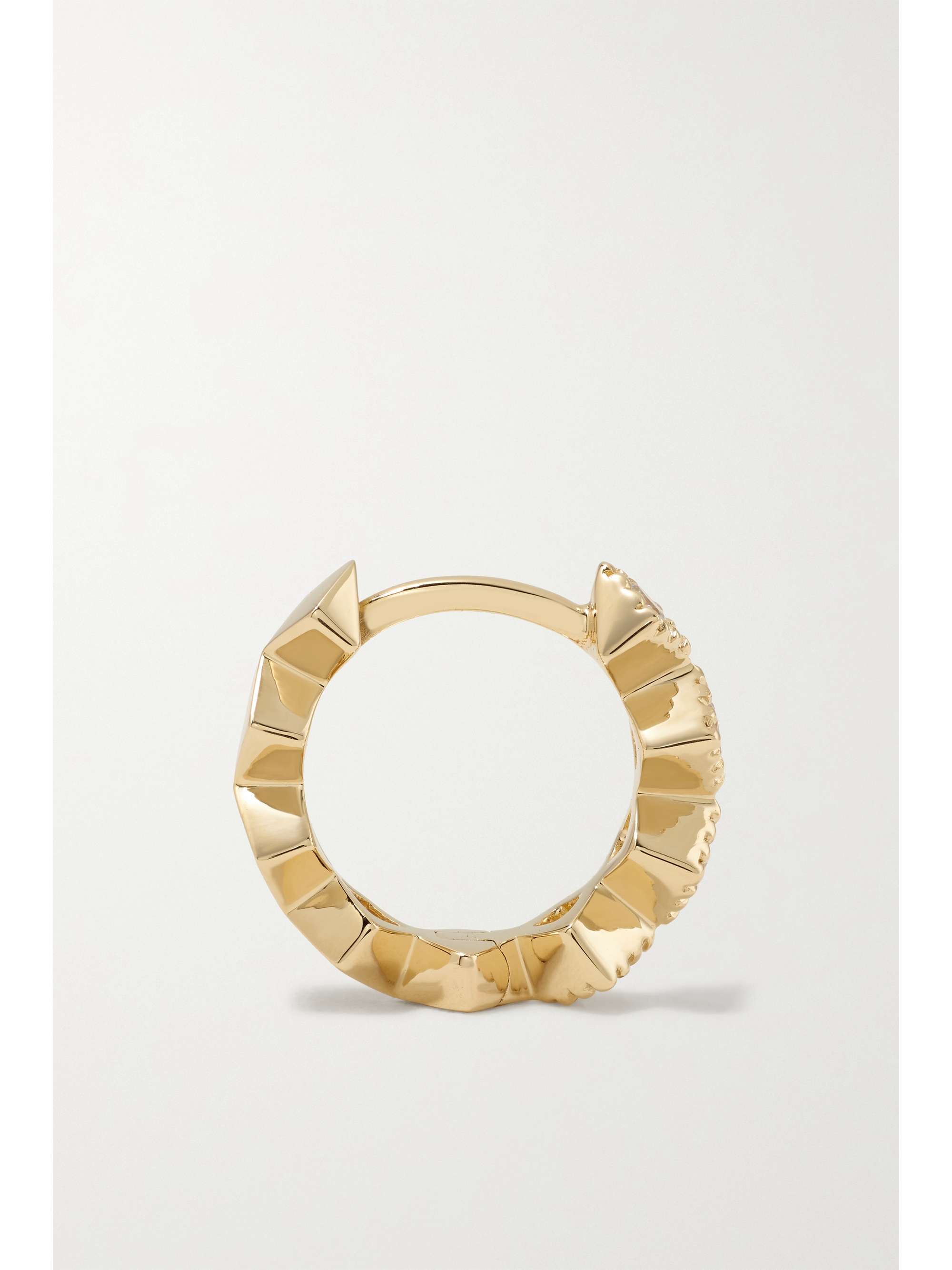 JACQUIE AICHE 14-karat gold diamond single hoop earring