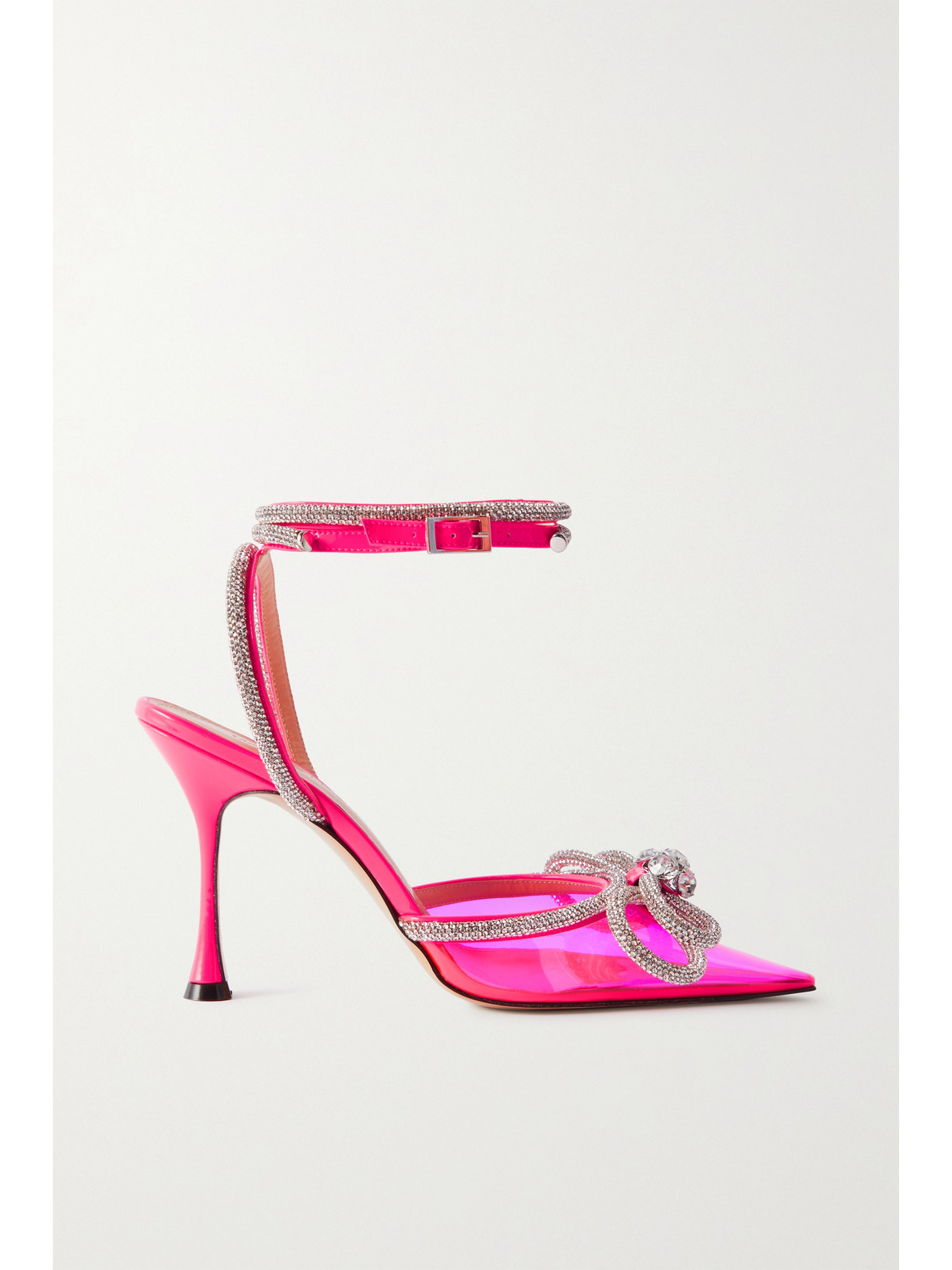 degrastrassita embellished pvc & leather pumps