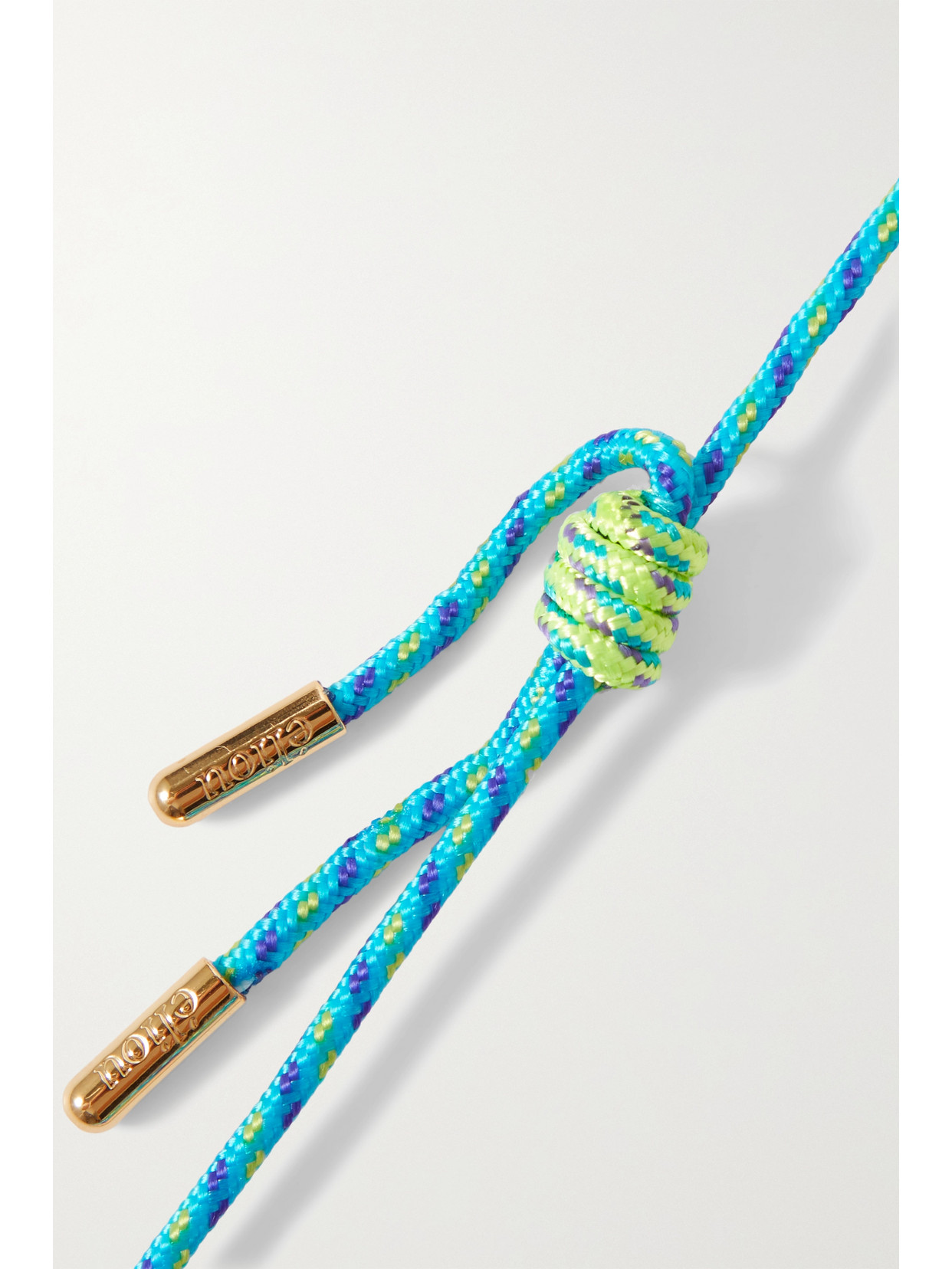 Shop Eliou Buzio Cord, Bead And Gold-plated Necklace In Blue