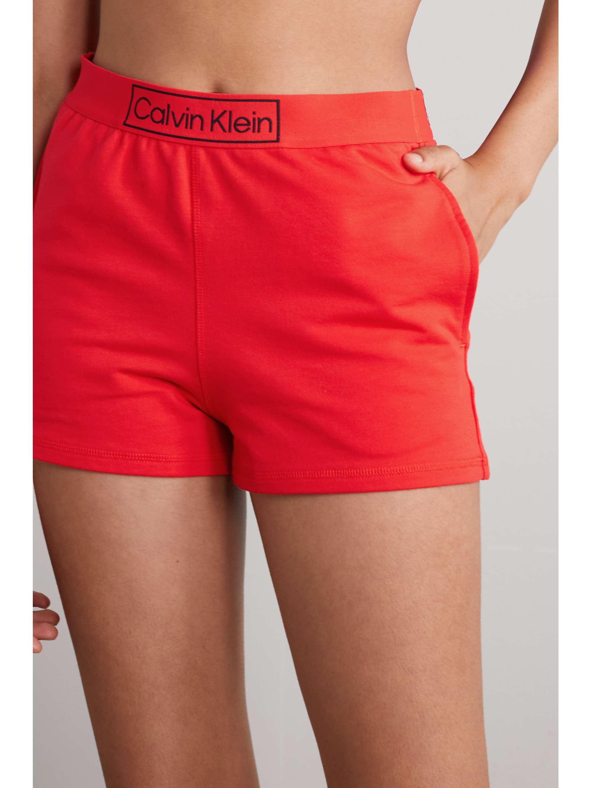 CALVIN KLEIN UNDERWEAR Reimagined Heritage embroidered cotton-blend jersey shorts