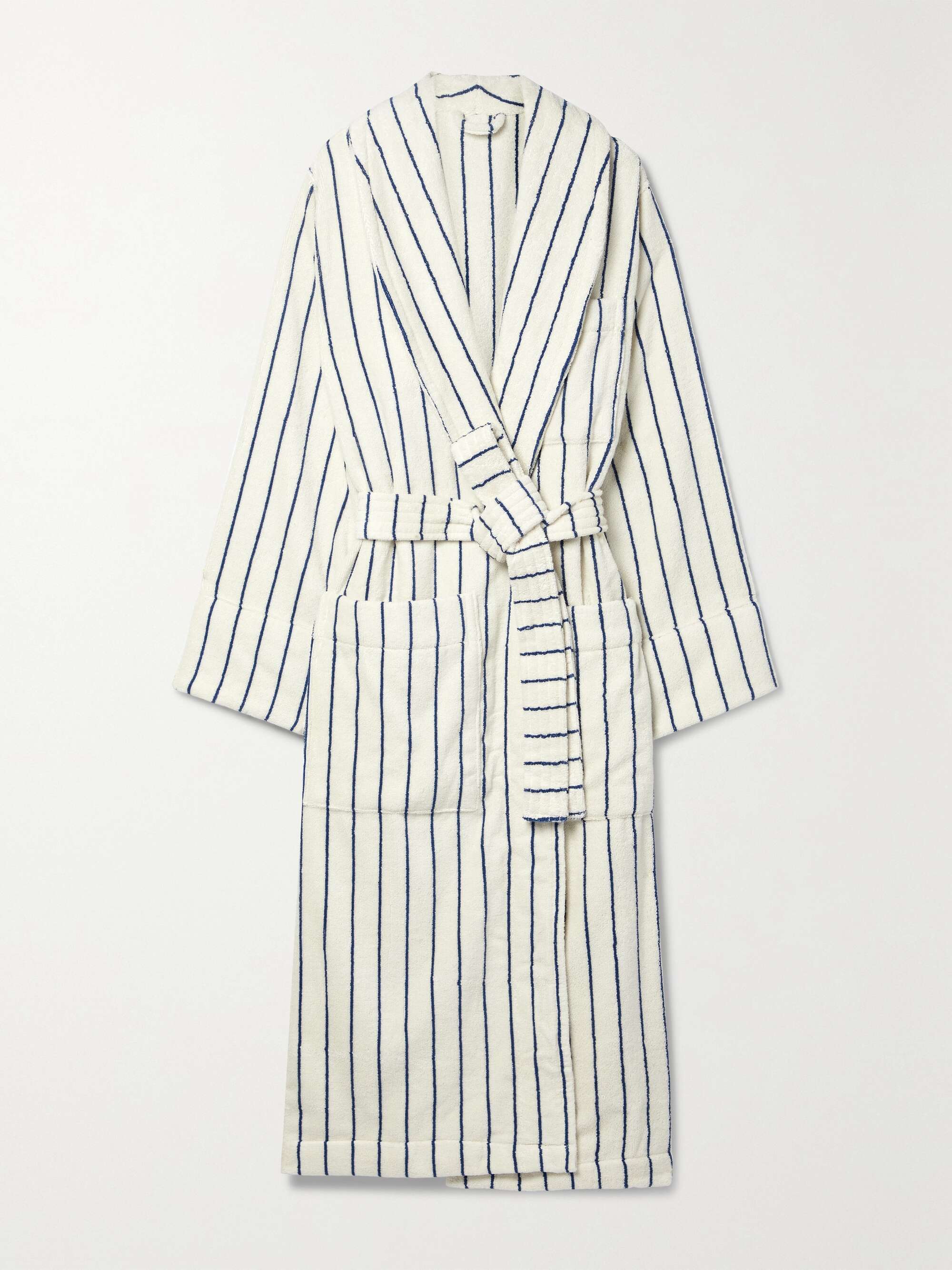 Striped Organic Cotton-Terry Robe