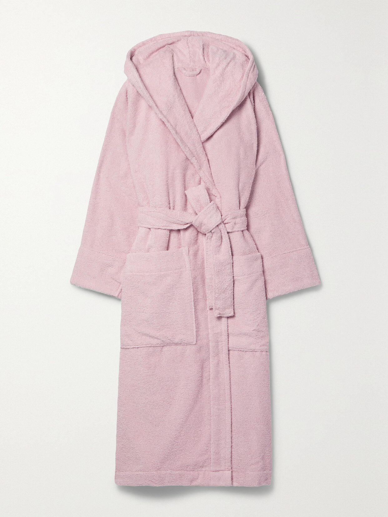 Tekla Hooded Organic Cottonterry Robe Pink SheFinds