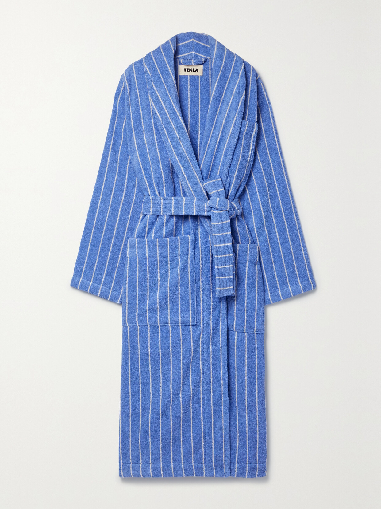 Striped Organic Cotton-terry Robe