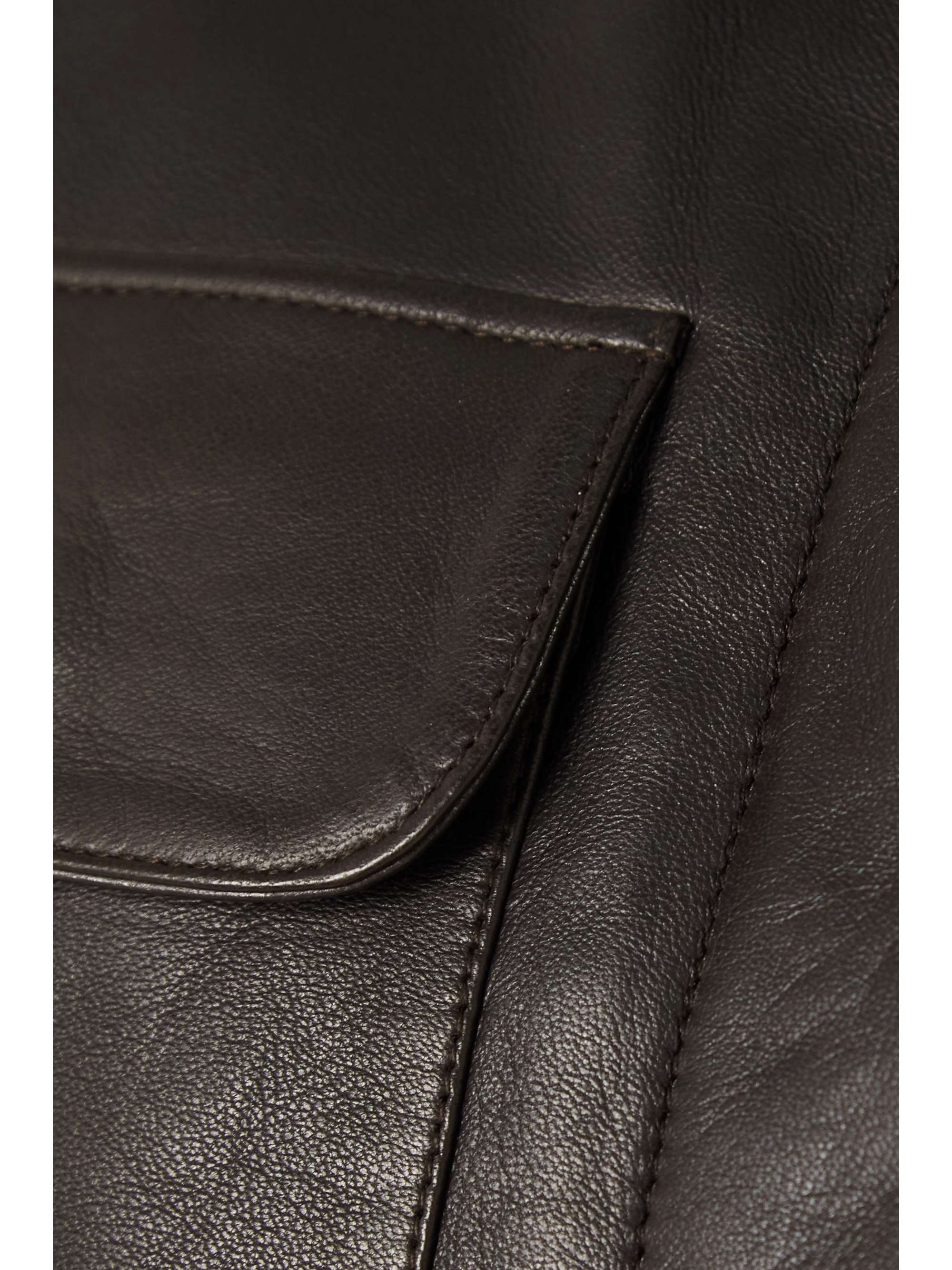 SERGIO HUDSON Cropped leather jacket