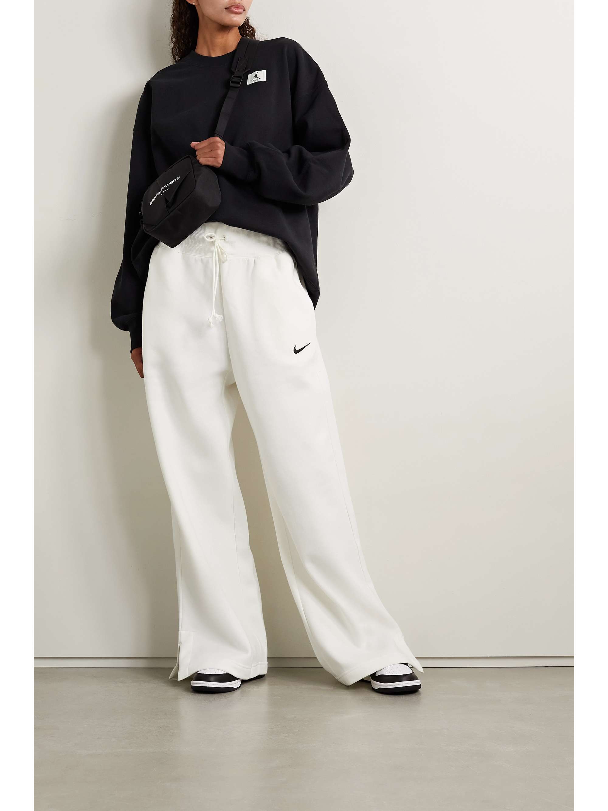 nike phoenix fleece pants white