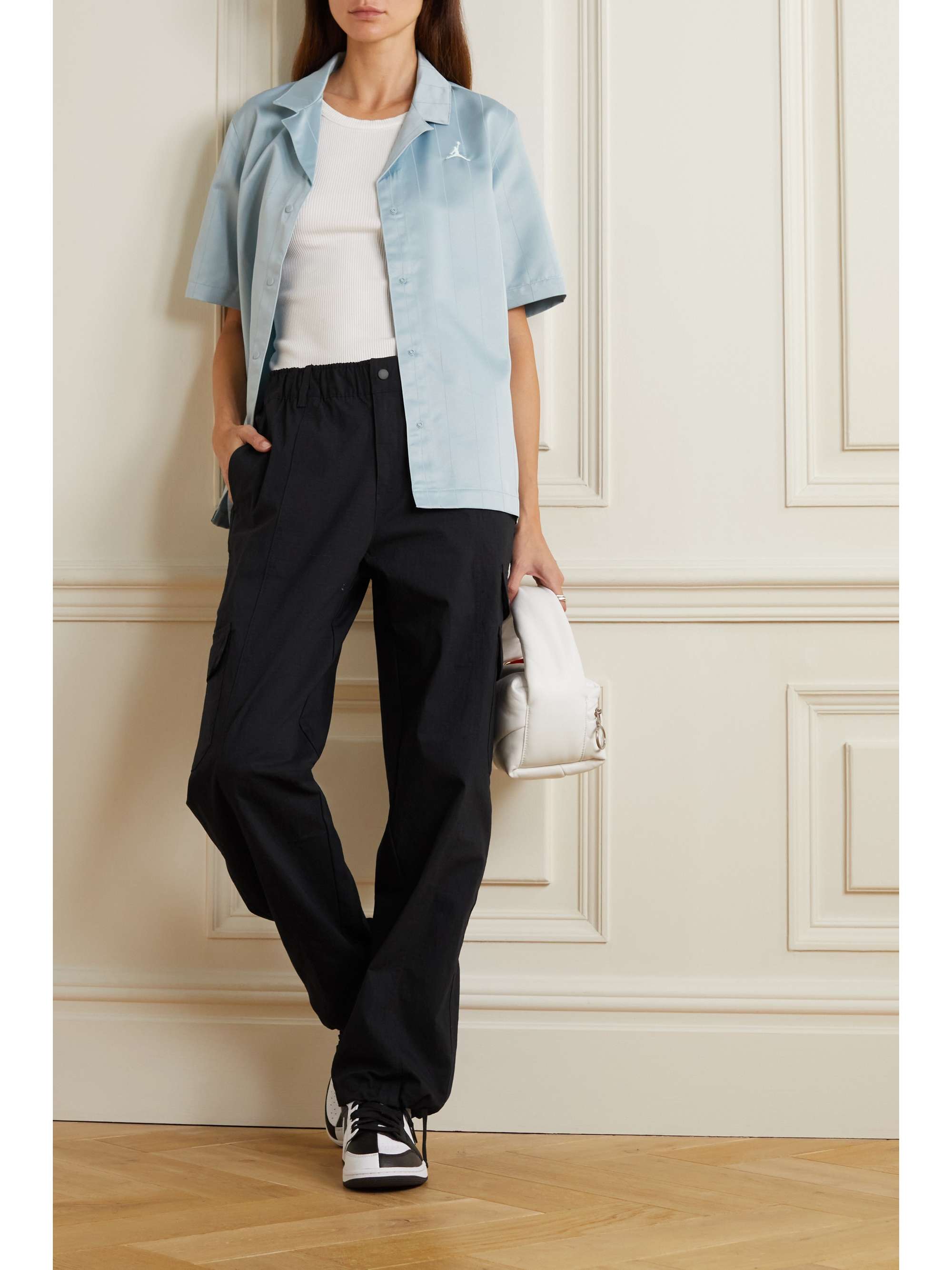 NIKE Jordan Flight Chicago cottonblend ripstop track pants NETAPORTER