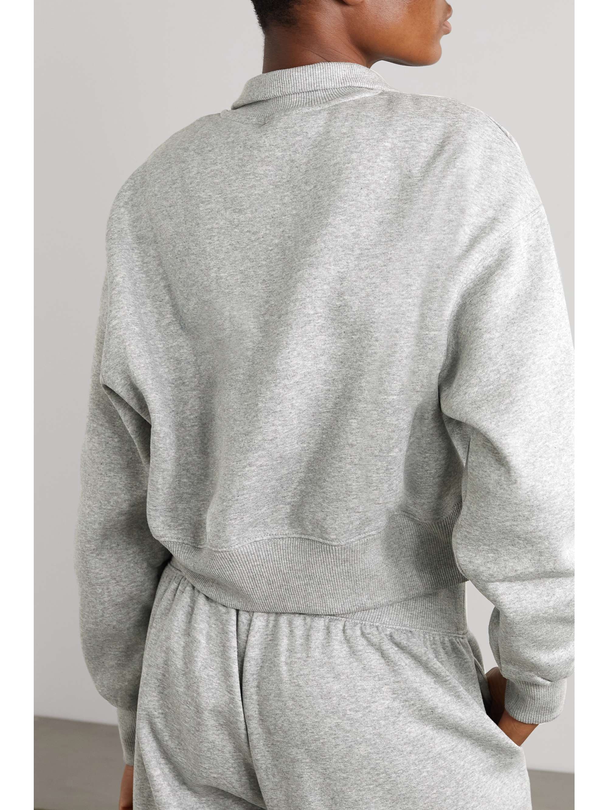 NIKE Phoenix cropped embroidered cottonblend jersey sweatshirt NETA