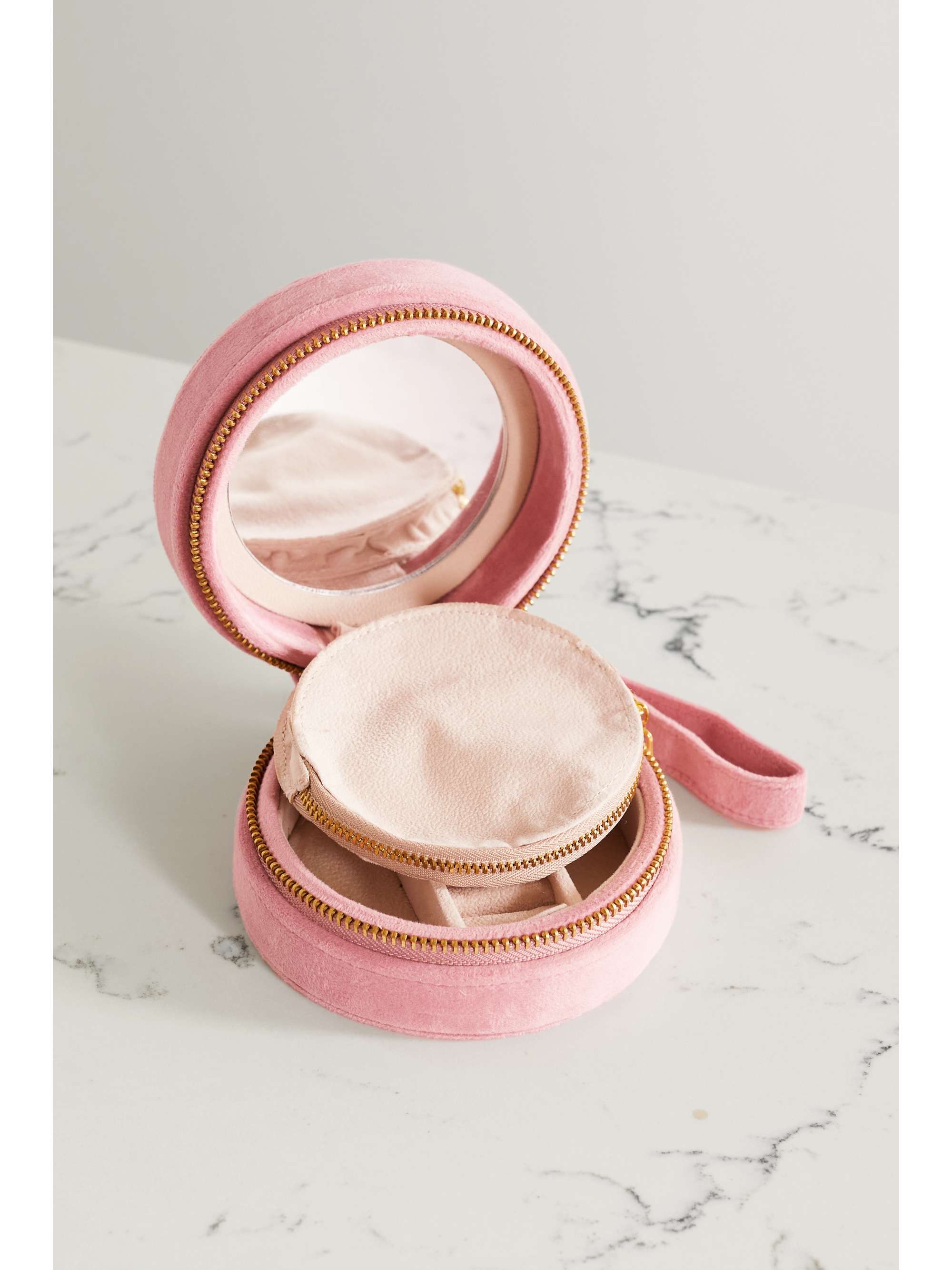 L'ATELIER NAWBAR Sacred Heart embroidered velvet jewelry box
