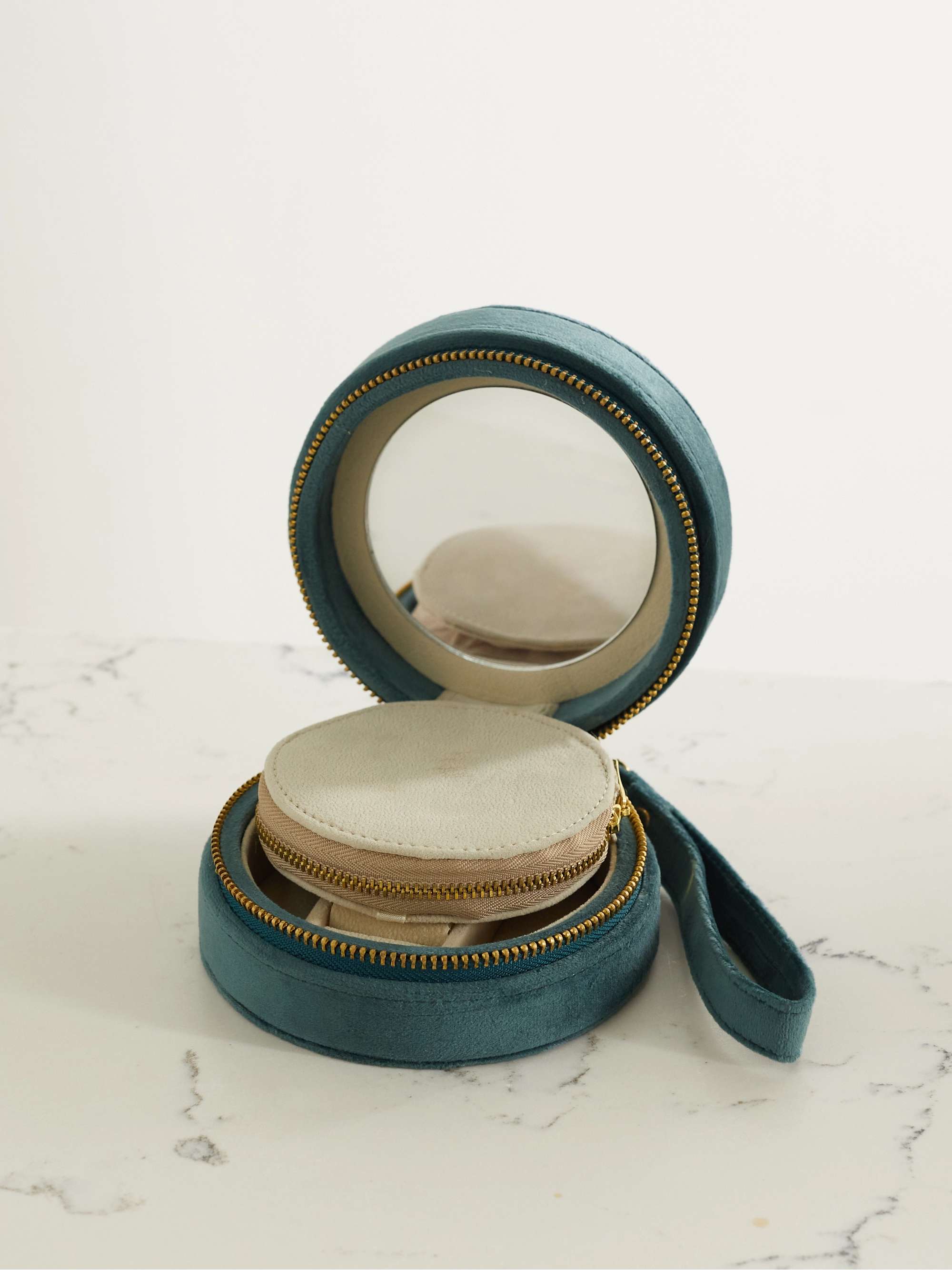 L'ATELIER NAWBAR Sacred Heart embroidered velvet jewelry box