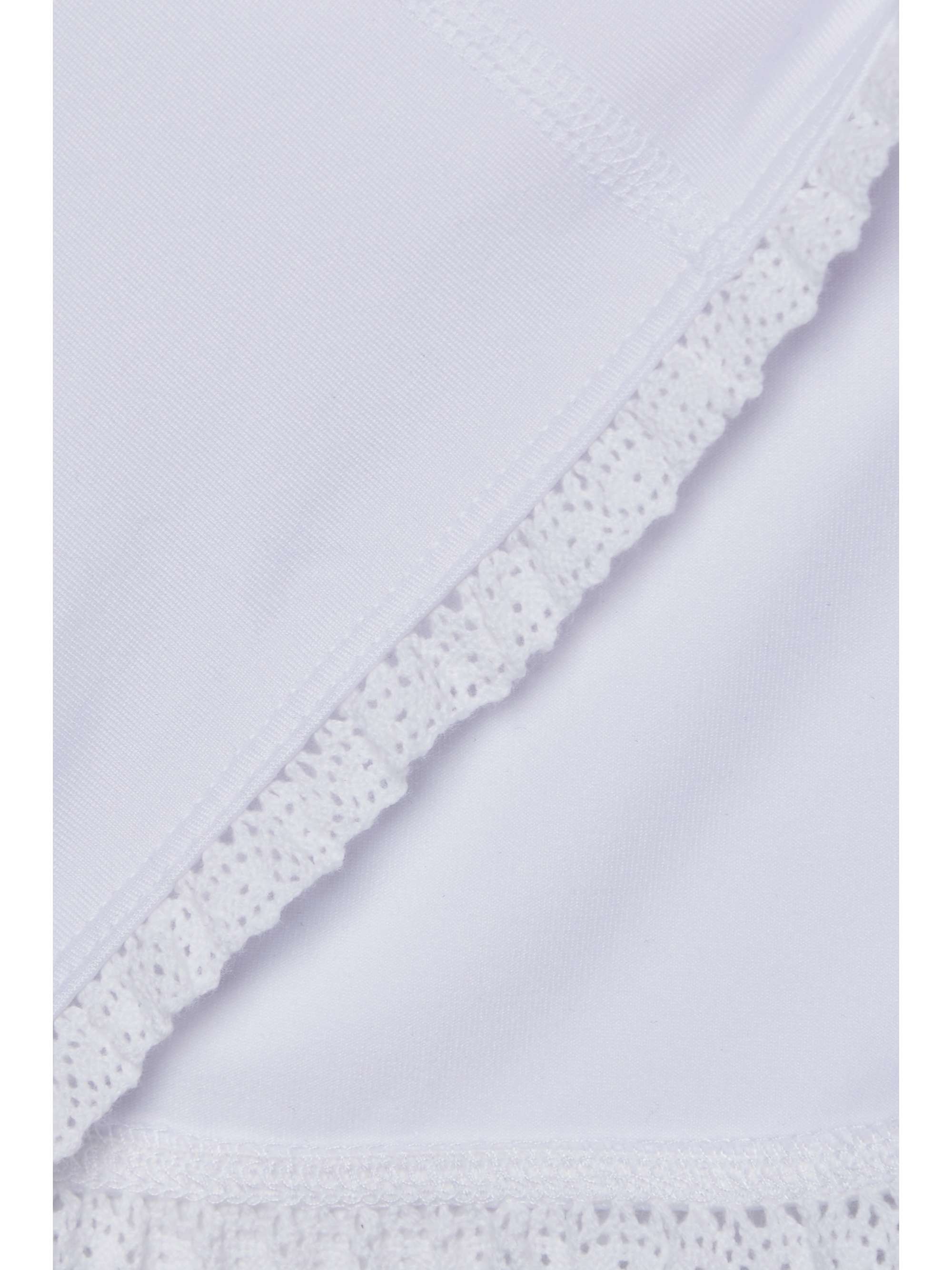L'ETOILE SPORT Lace-trimmed stretch-jersey shorts