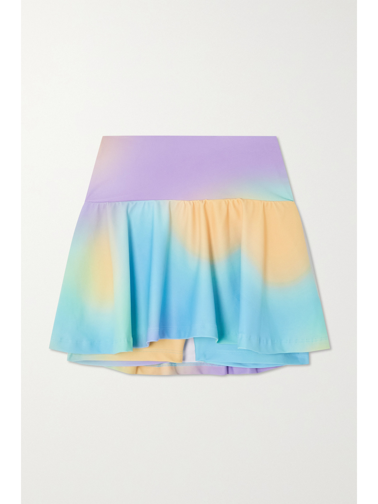 Anna Printed Stretch-jersey Tennis Skirt