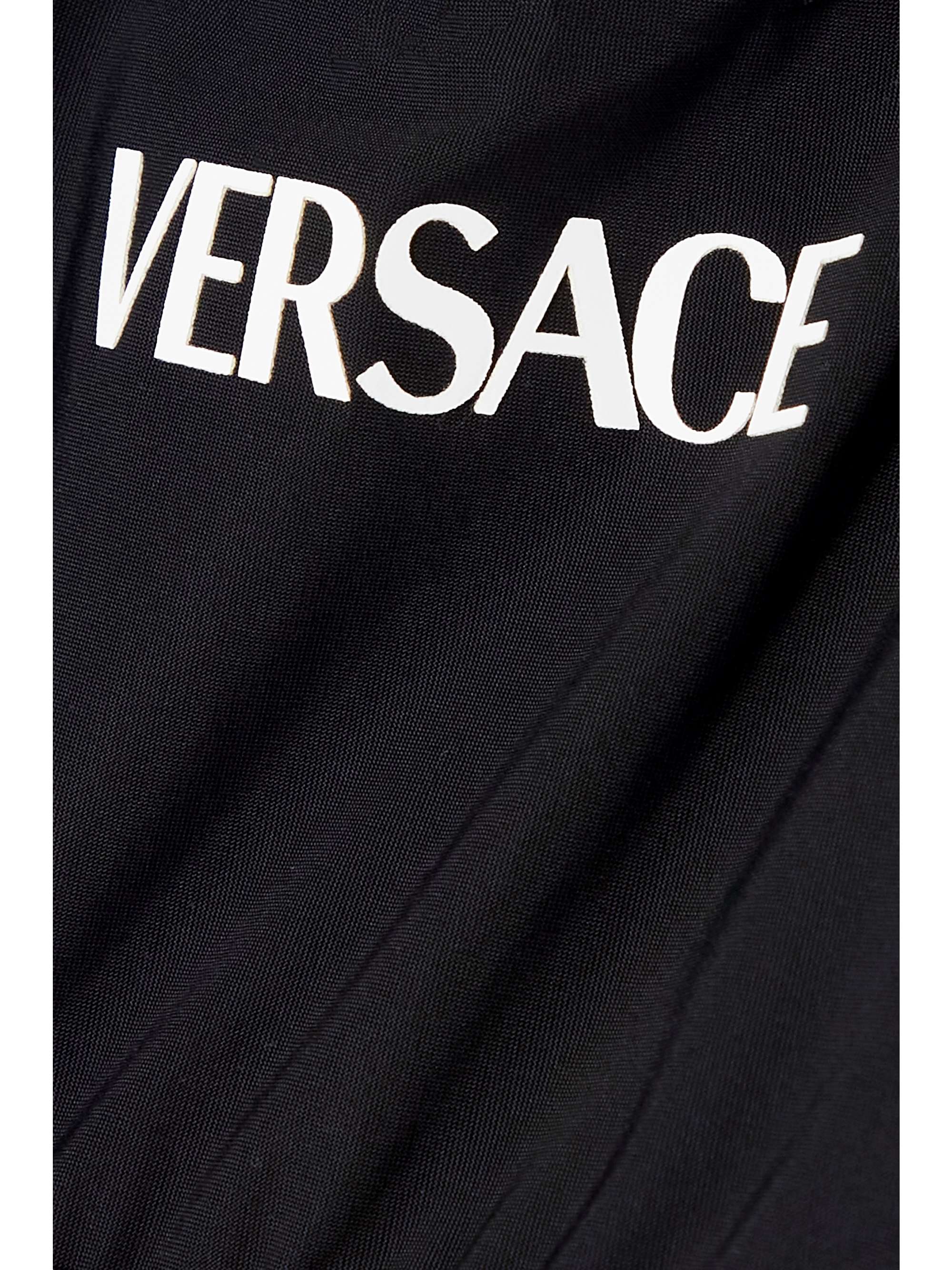 VERSACE La Greca printed stretch sports bra