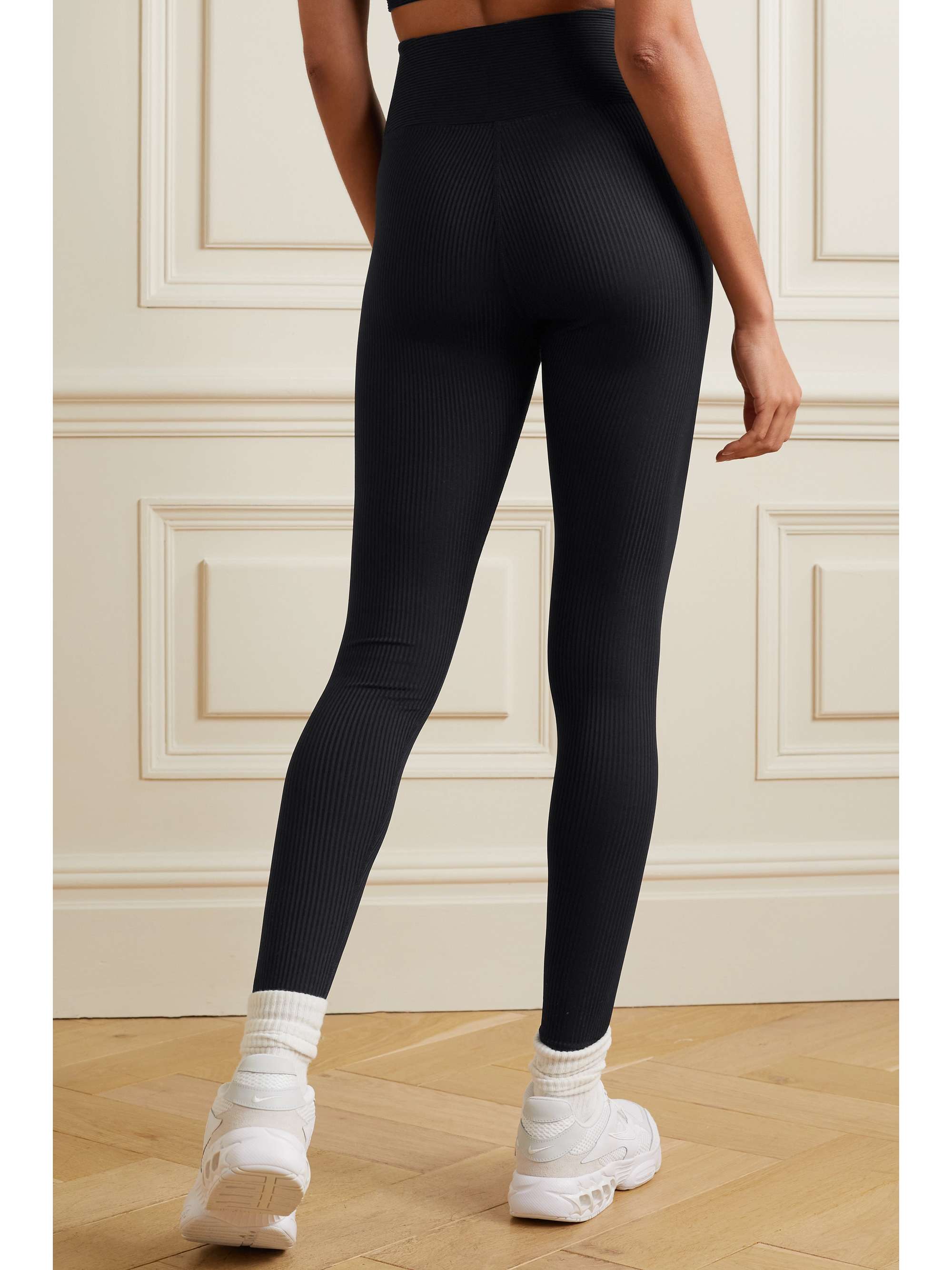 YEAR OF OURS Football lace-up ribbed stretch-jersey leggings