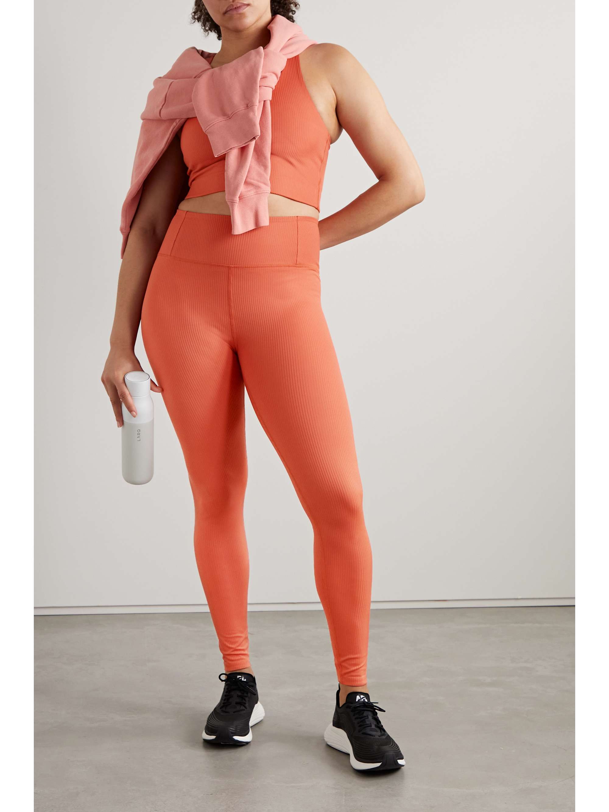 + NET SUSTAIN ribbed stretch recycled leggings