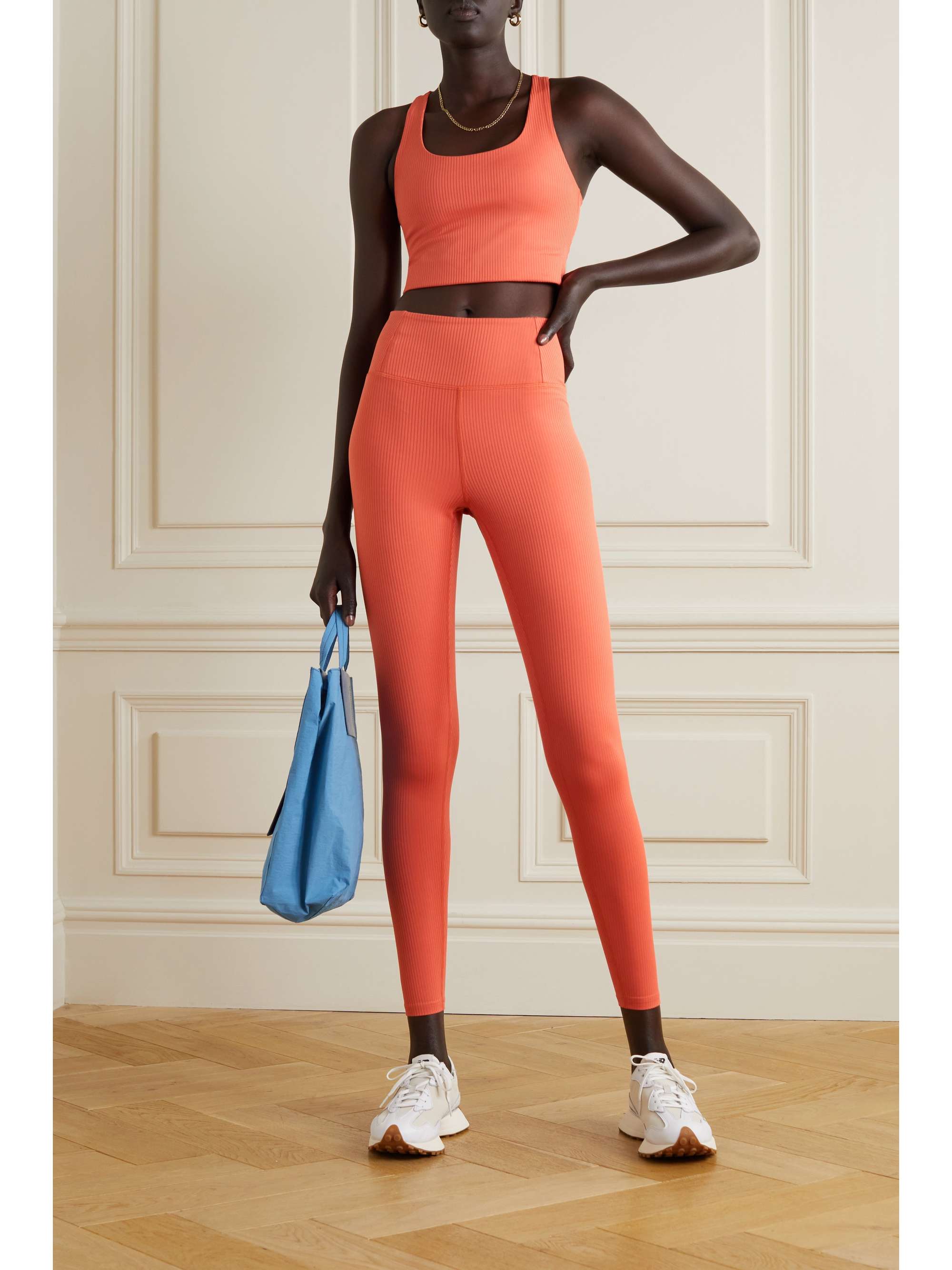 GIRLFRIEND COLLECTIVE + NET SUSTAIN Paloma ribbed recycled stretch sports bra