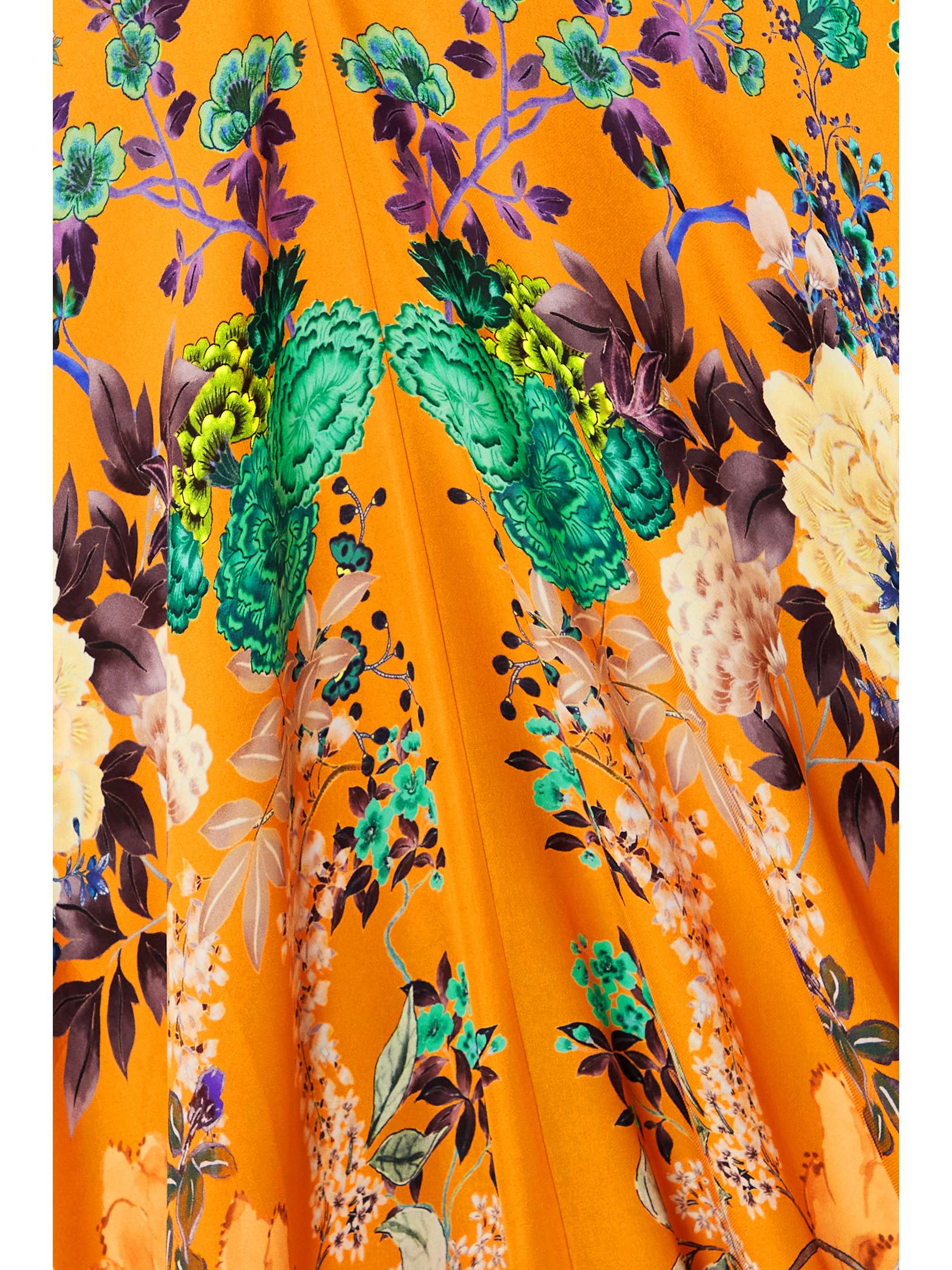 MENG Floral-print silk-georgette kaftan