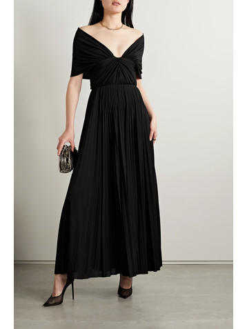 simkhai amarantha off-the-shoulder stretch-jersey maxi dress SIMKHAI Amarantha cold-shoulder stretch-jersey maxi dress