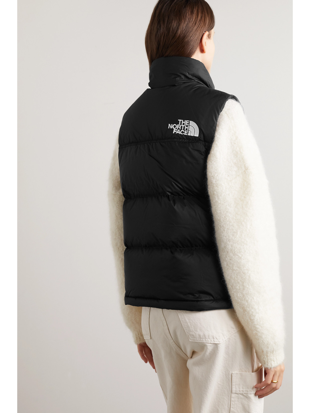 The North Face 1996 Retro Nuptse Quilted Coated-ripstop Down Vest In Black