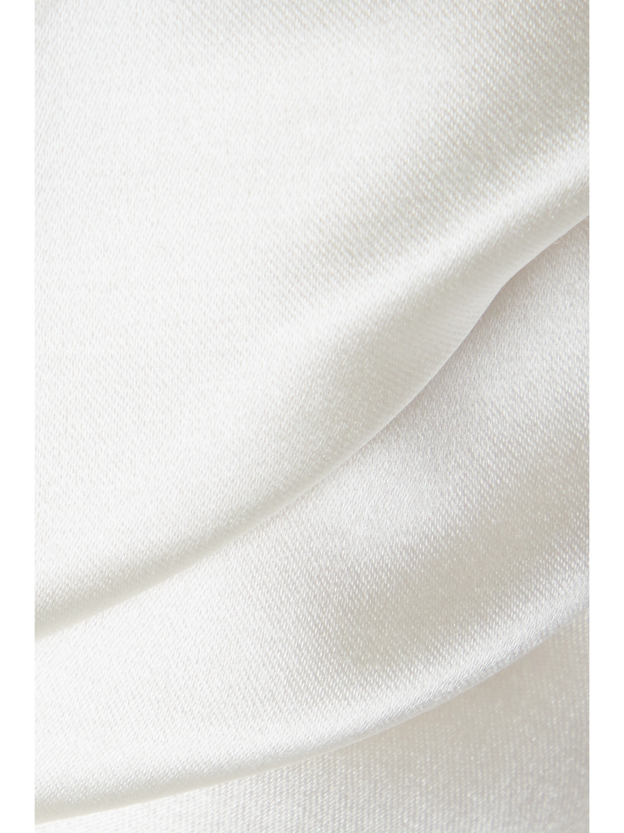 Danielle Frankel Noa off-the-shoulder draped wool and silk-blend charmeuse gown