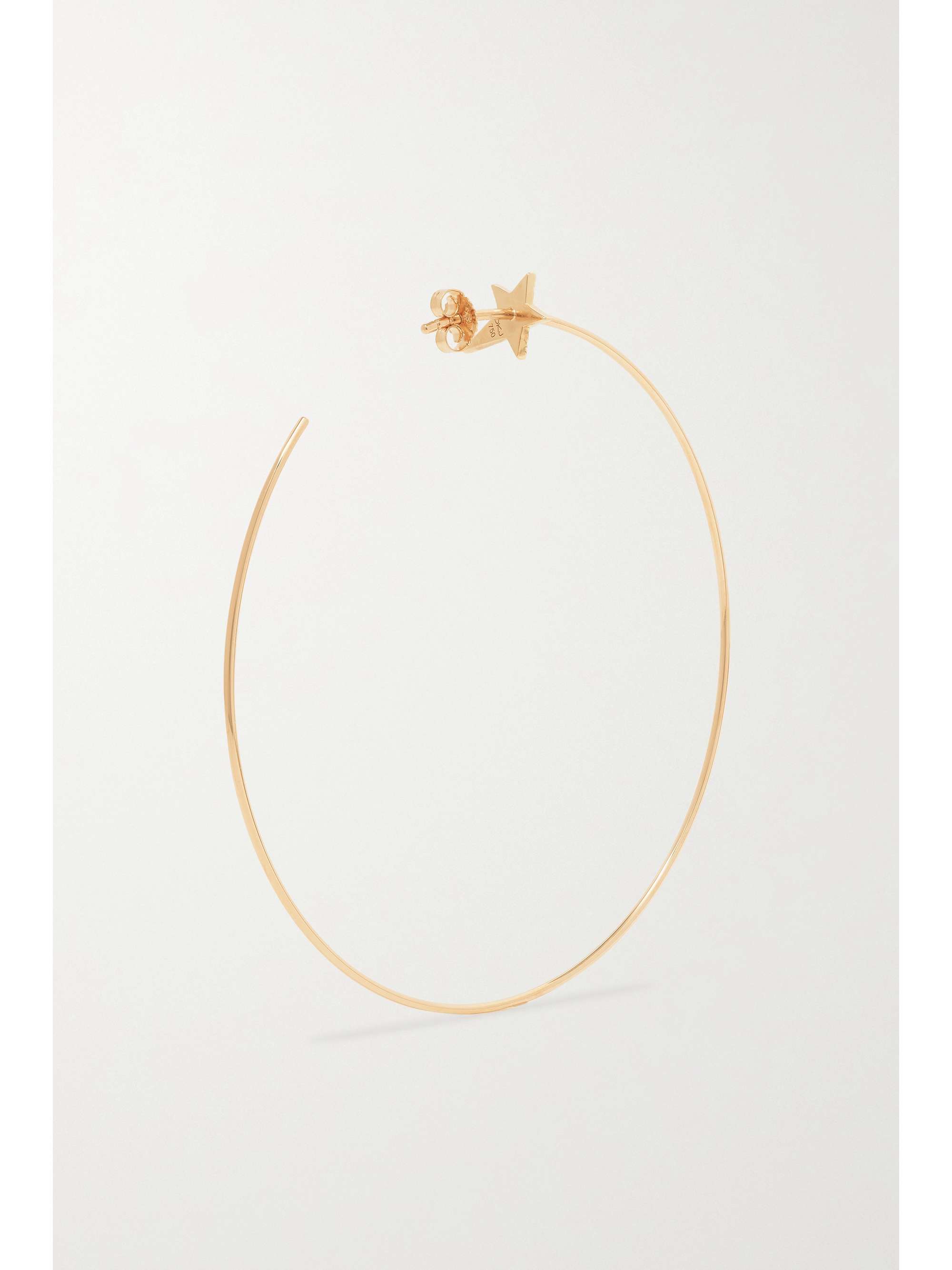 DIANE KORDAS 18-karat rose gold diamond hoop earrings