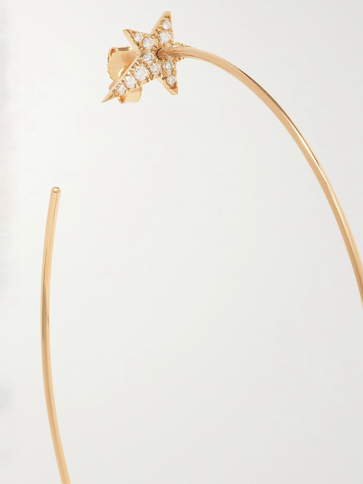 Shop Diane Kordas 18-karat Rose Gold Diamond Hoop Earrings