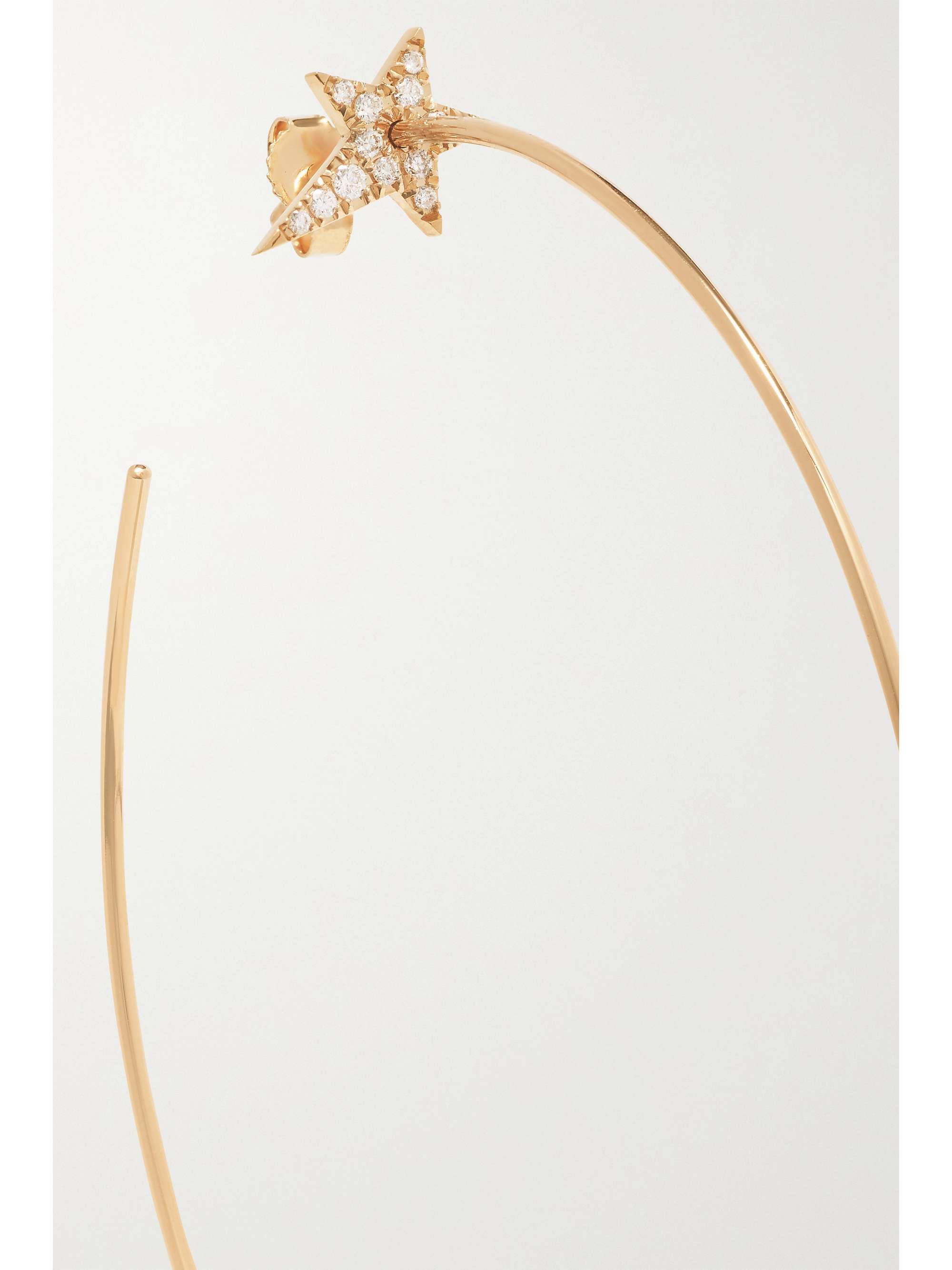 DIANE KORDAS 18-karat rose gold diamond hoop earrings