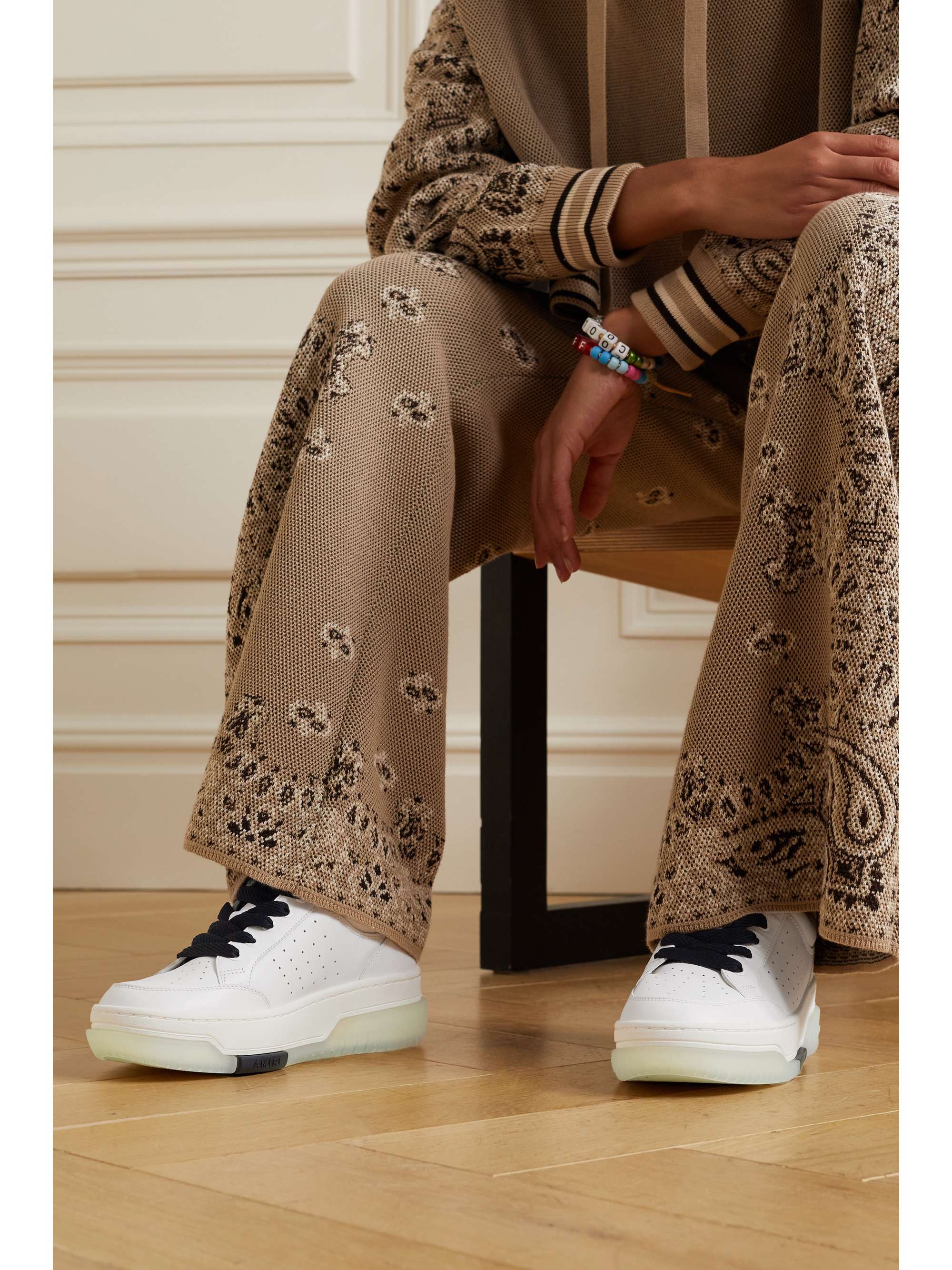 Amiri - Stadium Perforated Leather Sneakers - White - IT40 - Net A Porter